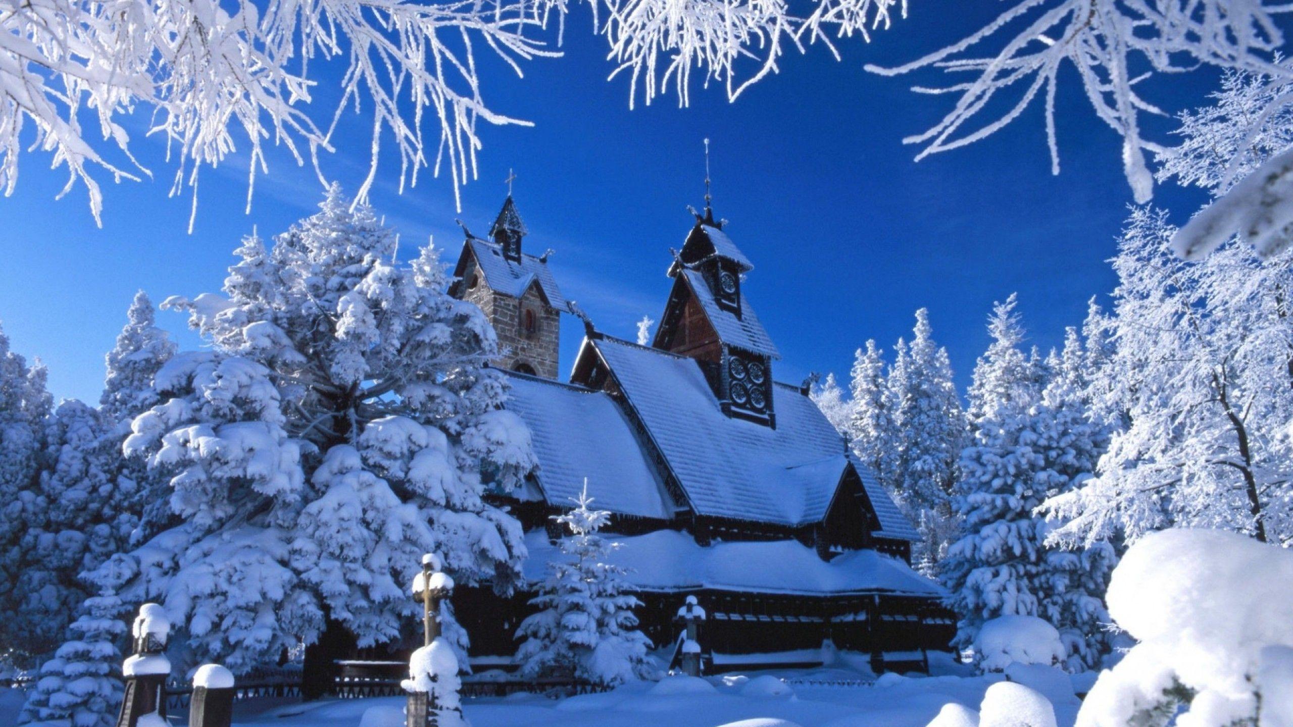 2560x1440 Winter church HD Wallpaper Youtube Cover Photo Wallpaper .net