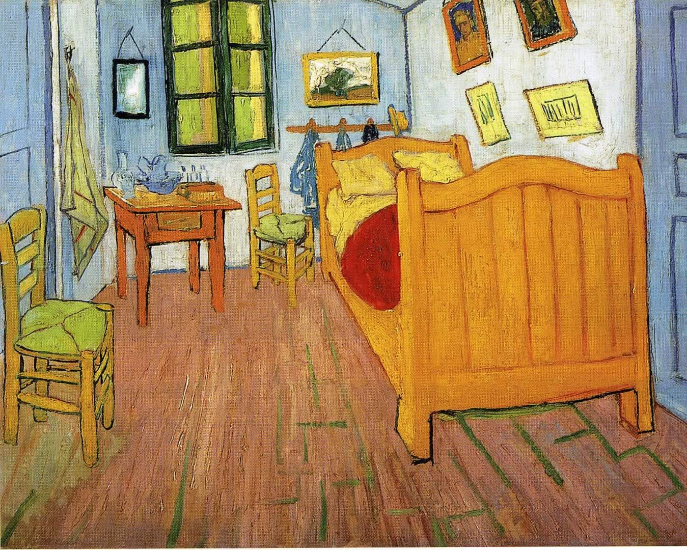 1349x1080 Vincents Bedroom In Arles Van Gogh Wallpaper Image