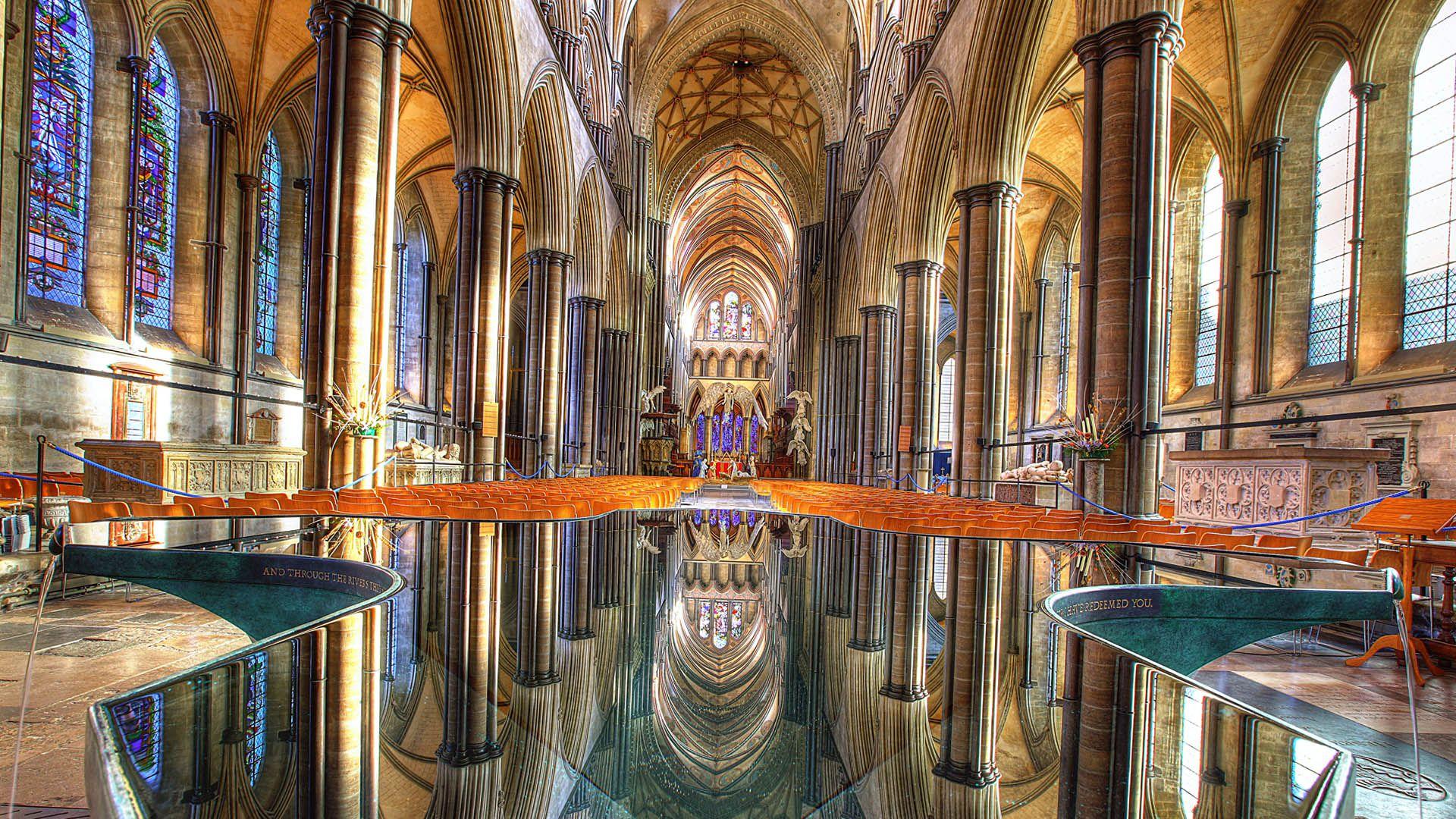 1920x1080 Mirror Church 3D Picture Wallpaper HD / Desktop and Mobile Background