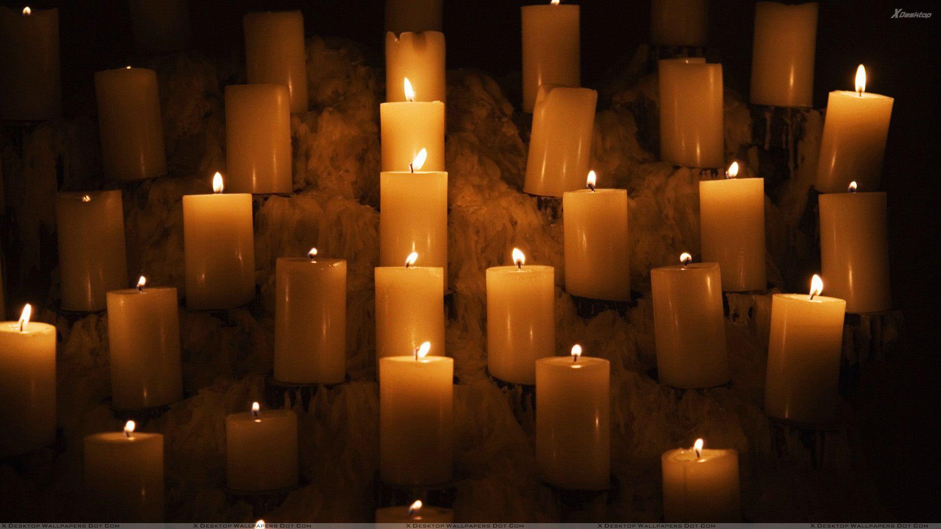 1920x1080 Candle Lights In Church Wallpaper