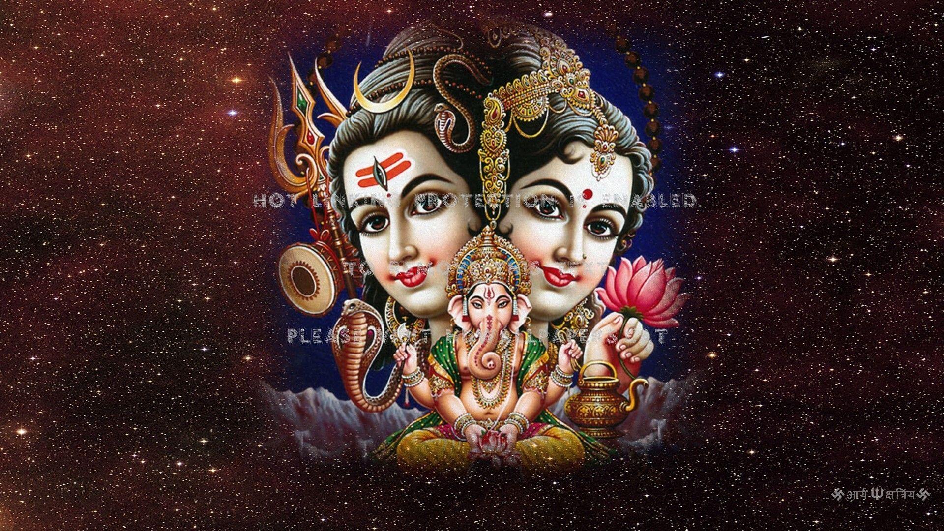1920x1080 shiva parvati ganesh siva ganpati ganesha