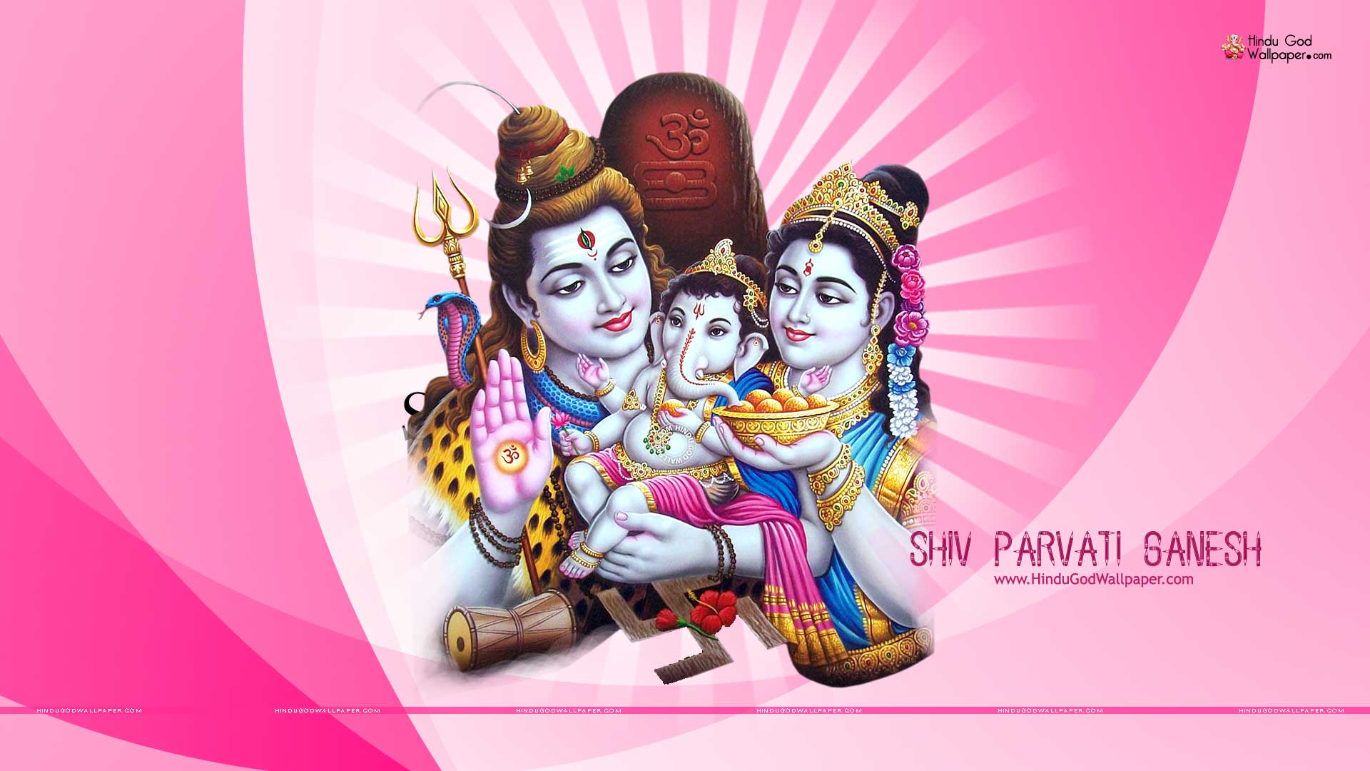 1920x1080 Shiv Parvati Ganesh HD Wallpaper Full Size Download