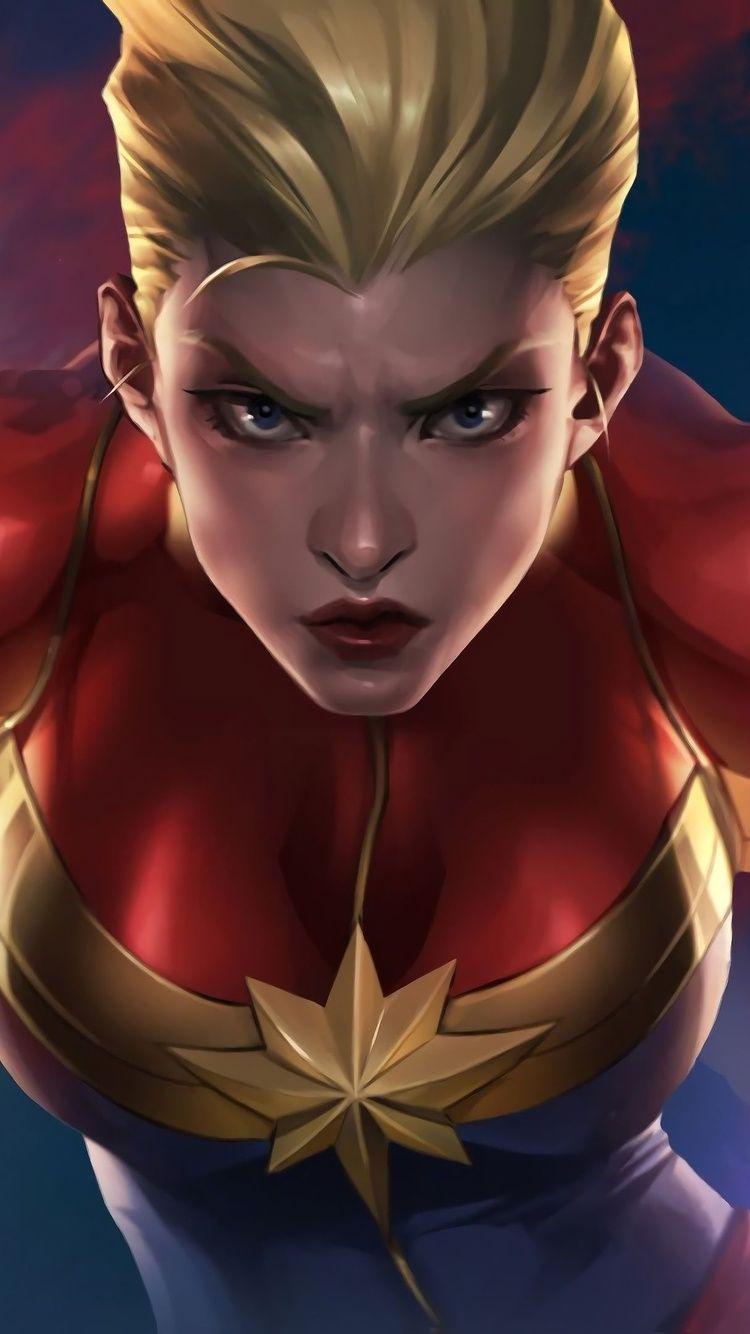 750x1334 Artwork Of Captain Marvel iPhone iPhone 6S, iPhone 7 HD 4k Wallpaper, Image, Background, Photo and Picture