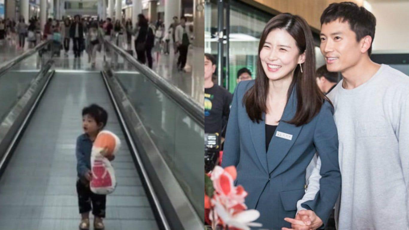 1366x768 Ji Sung and Lee Bo Young Share Adorable Moment Of Daughter Jiyu Mesmerized At The Airport. Soompi. Lee bo young, Ji sung, Young