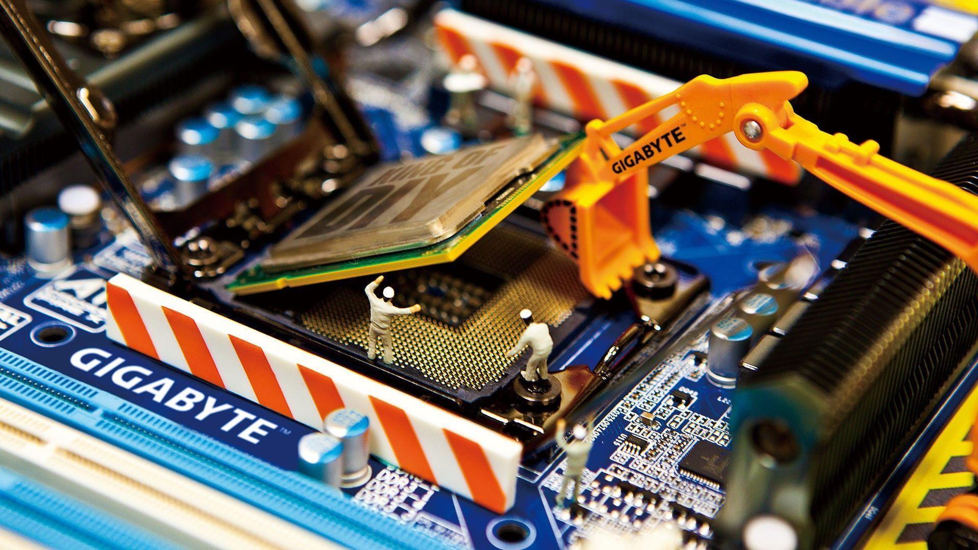 1920x1080 Gigabyte computer processor #technology #Gigabyte #macro #processor #CPU #computer P #wallpaper #hdwallpaper #deskt. Gigabyte, Motherboard, Computer hardware