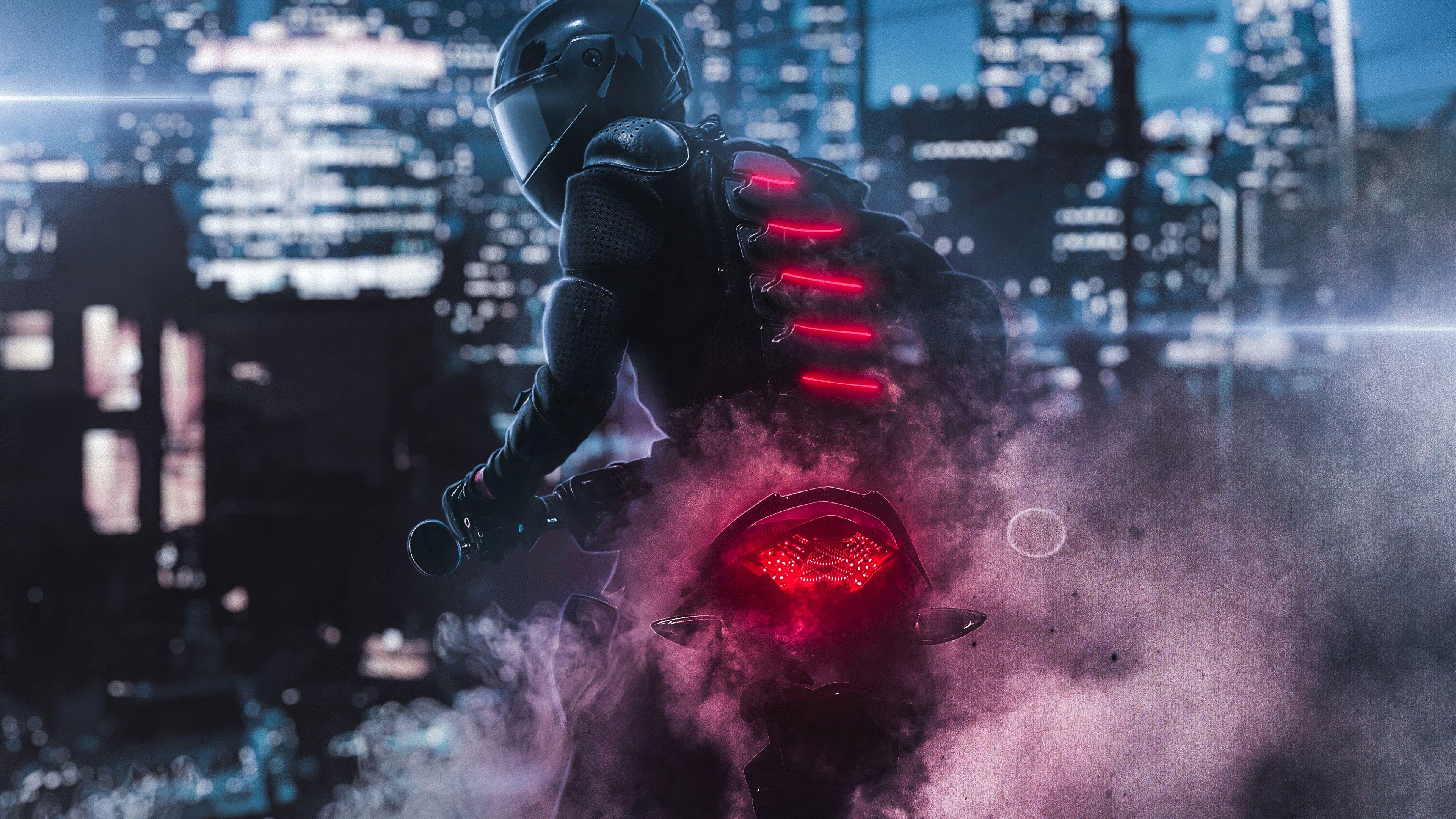 3840x2160 Wallpaper 4k Biker Burnout