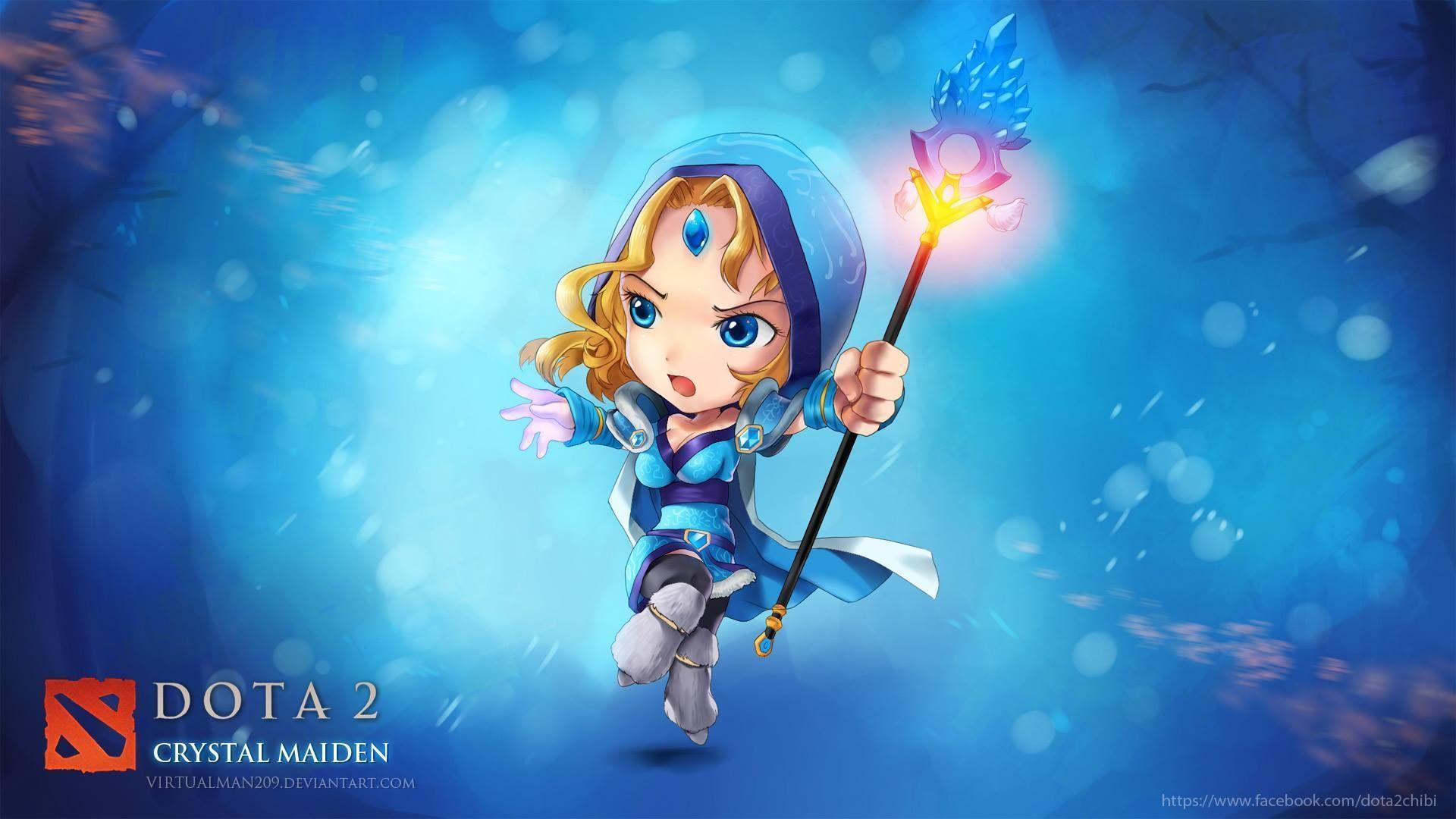 1920x1080 Wallpaper dota crystal maiden, chibi. Chibi wallpaper, Chibi, Dota 2