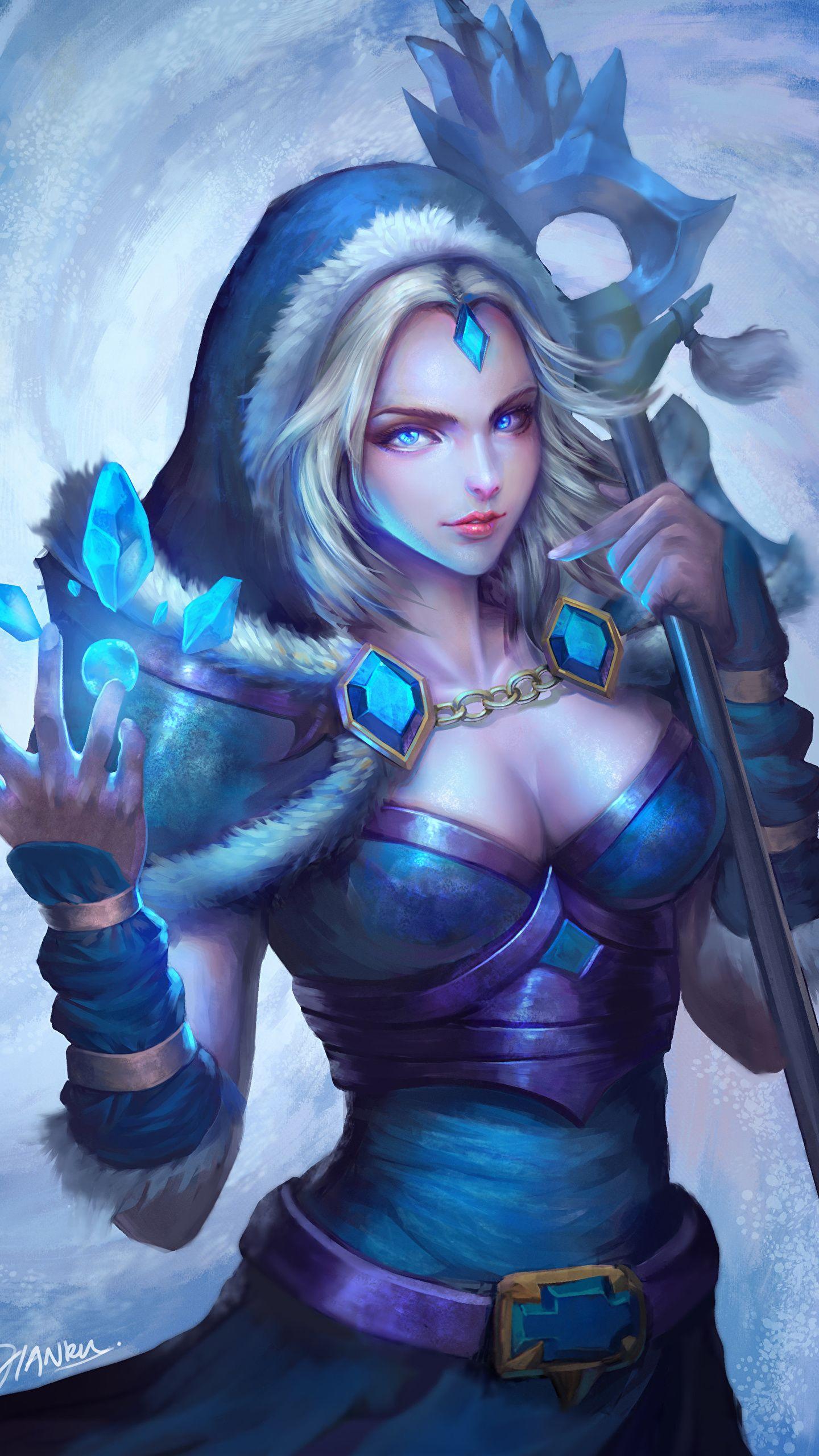 1440x2560 Crystal Maiden Wallpaper