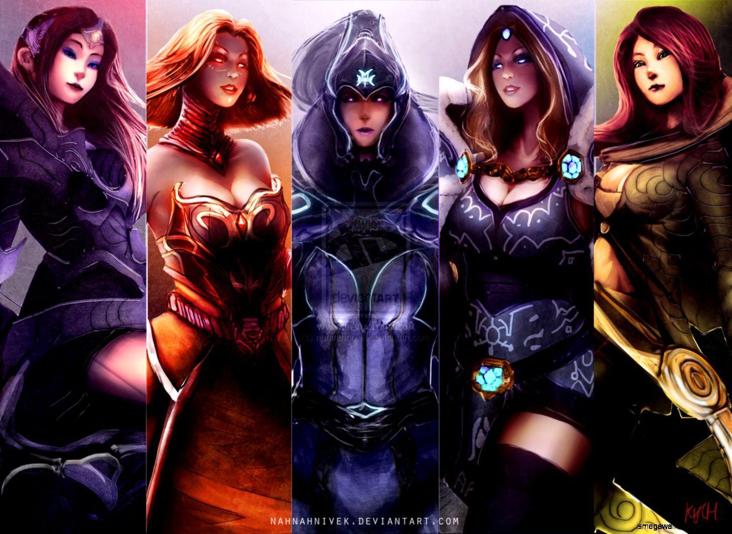 1456x1063 Dota 2 Female Heroes 8 Cool Wallpaper HD Hd Image Dota 2 Art HD Wallpaper