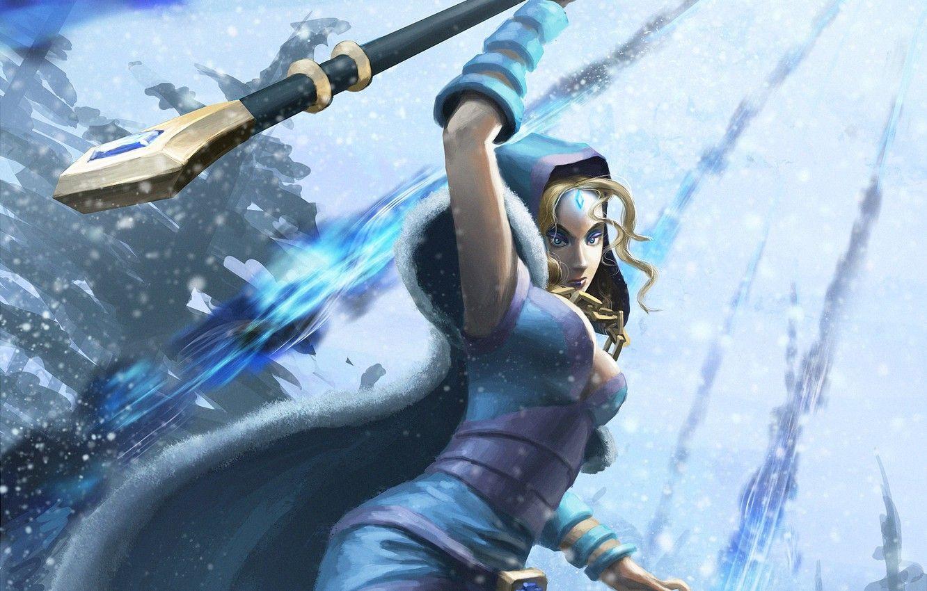 1332x850 Wallpaper girl, art, Blizzard, Crystal Maiden, Dota Rylai, xxxhaozhuangxxx image for desktop, section игры
