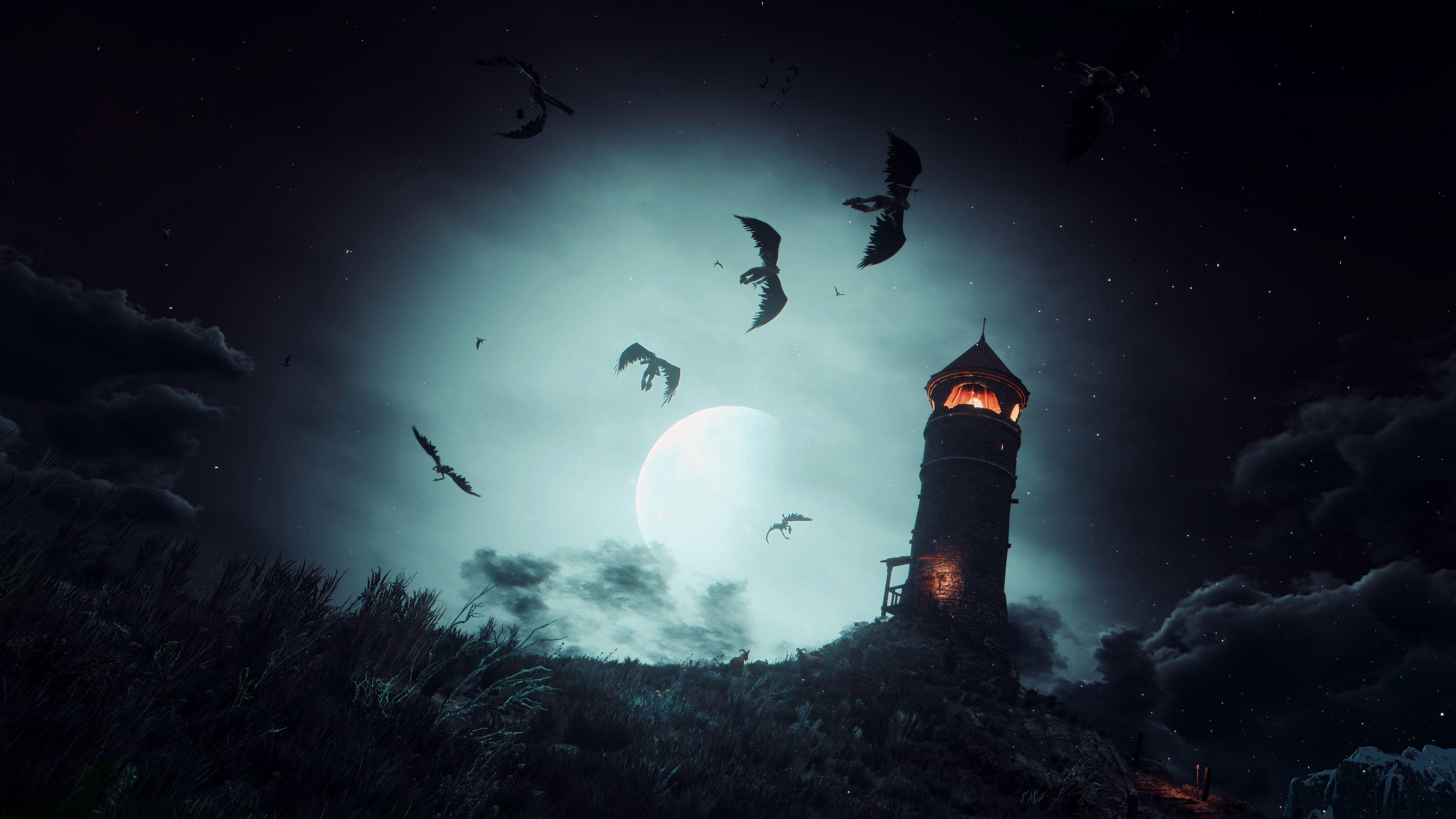 3840x2160 4k The Witcher 3 Evening Moment xbox games wallpaper, the witcher 3 wallpaper, sword wallpaper, ps4 gamk wallpaper for pc, The witcher, Pc games wallpaper
