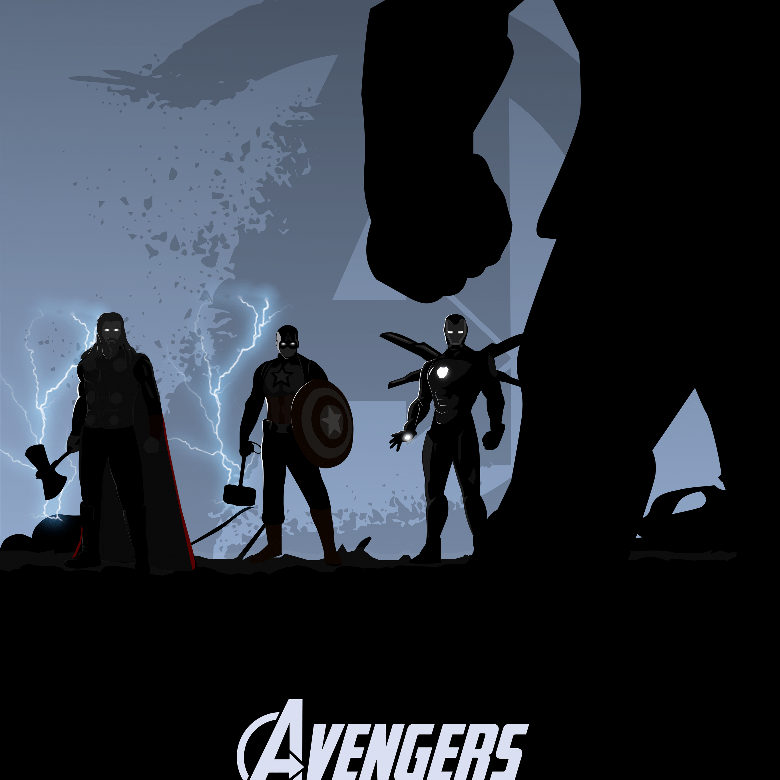 2732x2732 Avengers: Endgame Wallpaper 4K, Thor, Captain America, Iron Man, Thanos, Black Dark