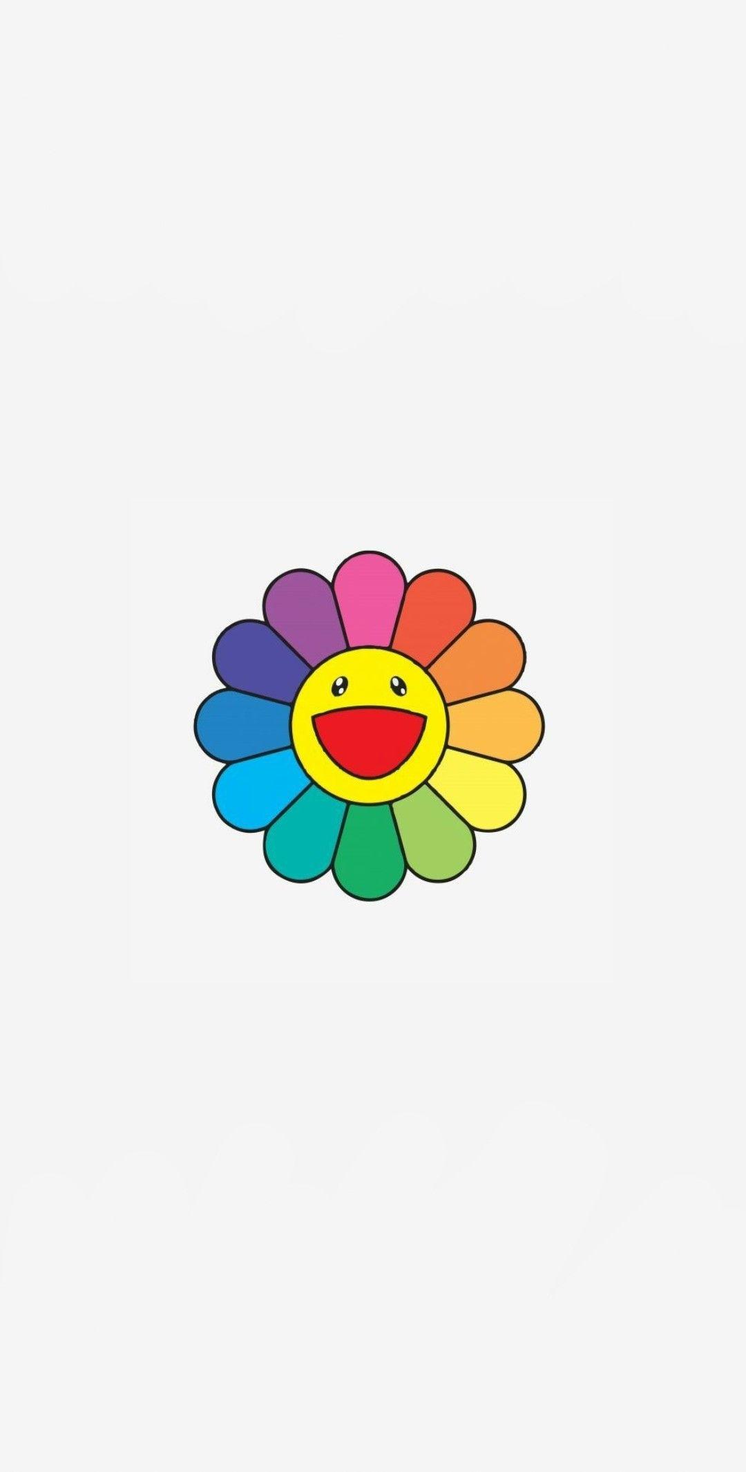 1080x2130 takashi murakami flower wallpaper. Murakami flower, Flower wallpaper, Murakami