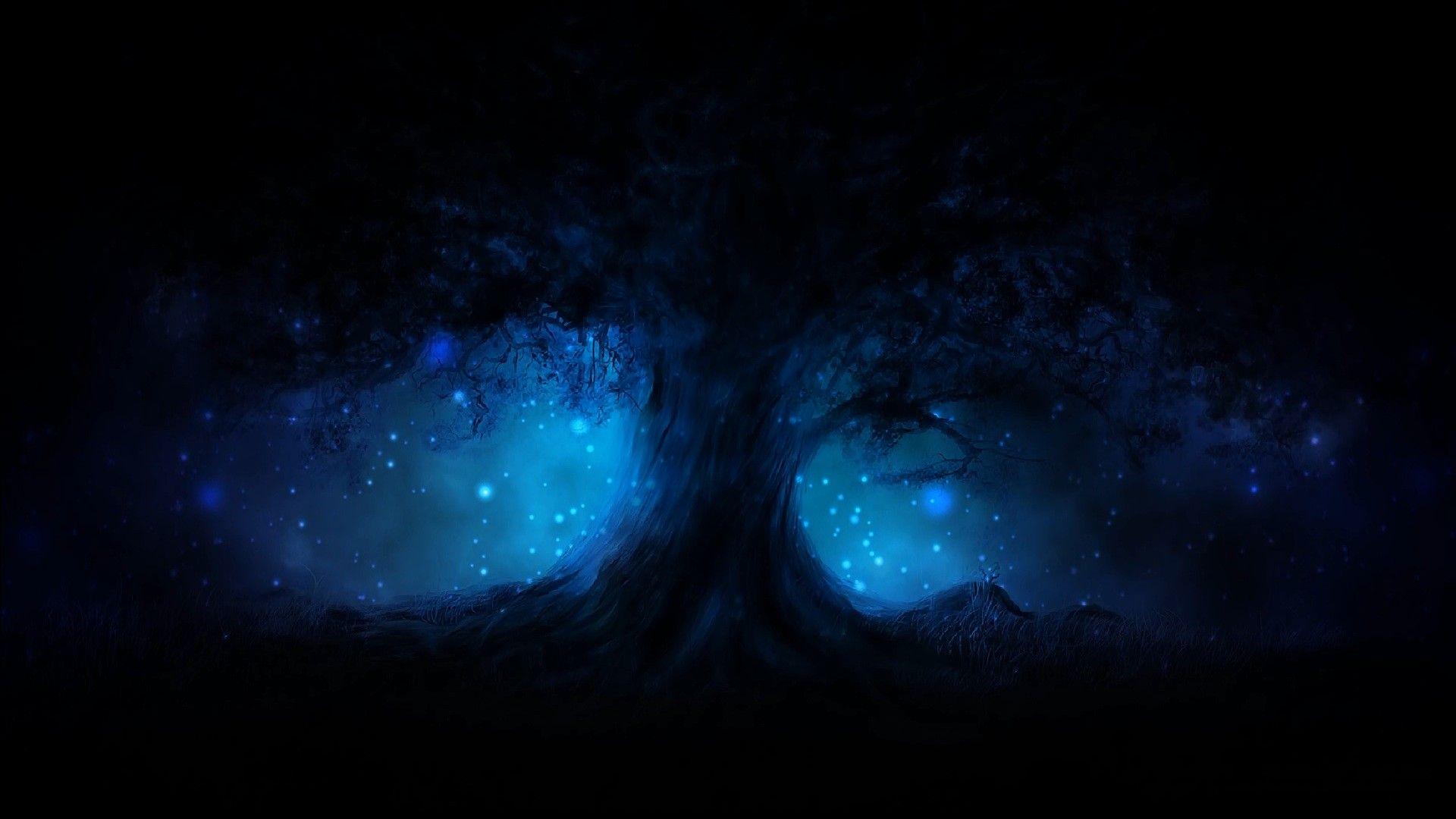 1920x1080 Dark Blue Aesthetic Desktop Wallpaper
