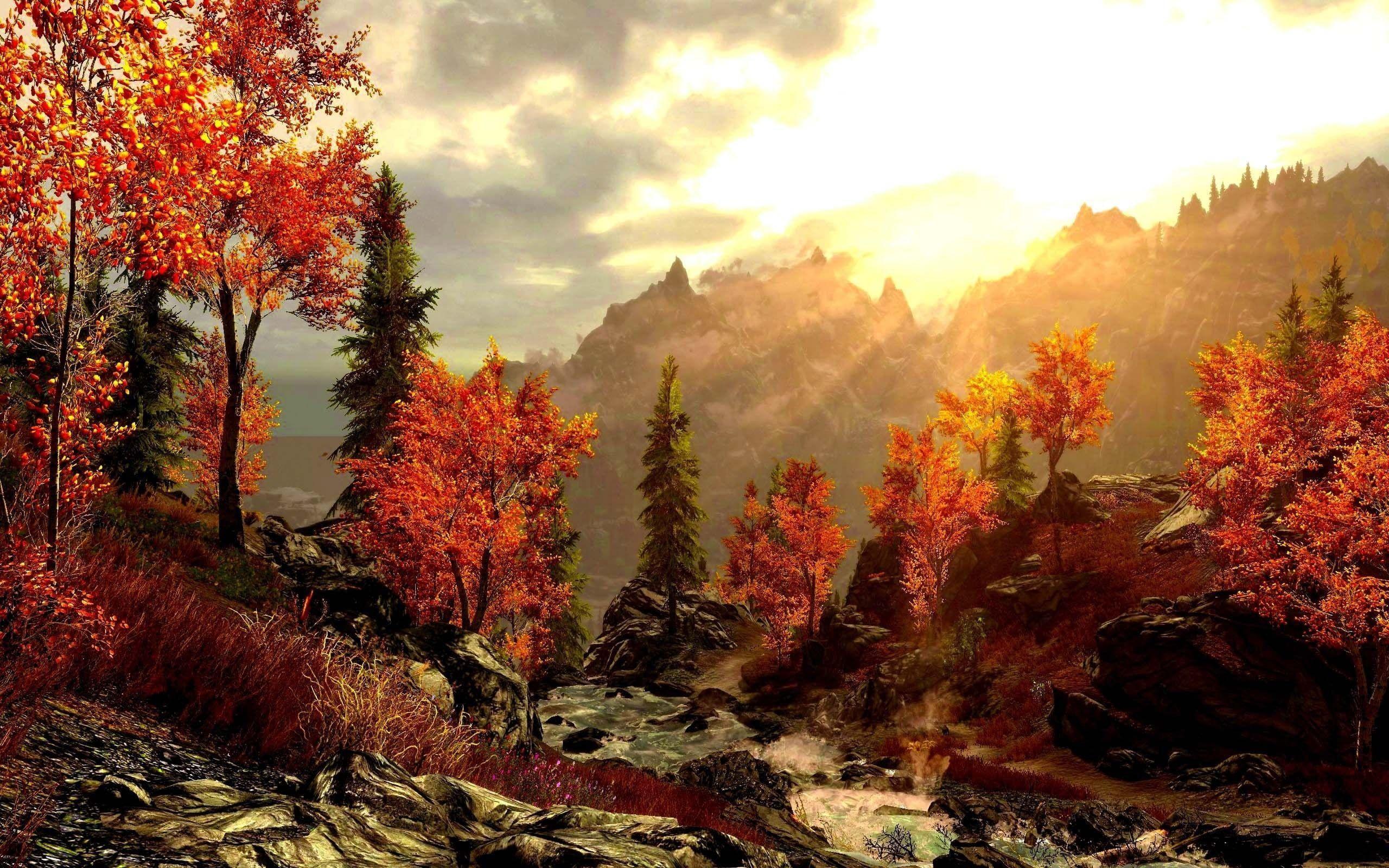 2560x1600 Mountain #Forest #painting #painting #Beautiful #picture x1600 4k mountain wall K #wallpaper #hdwallpaper #deskt. Art wallpaper, Forest picture, Painting