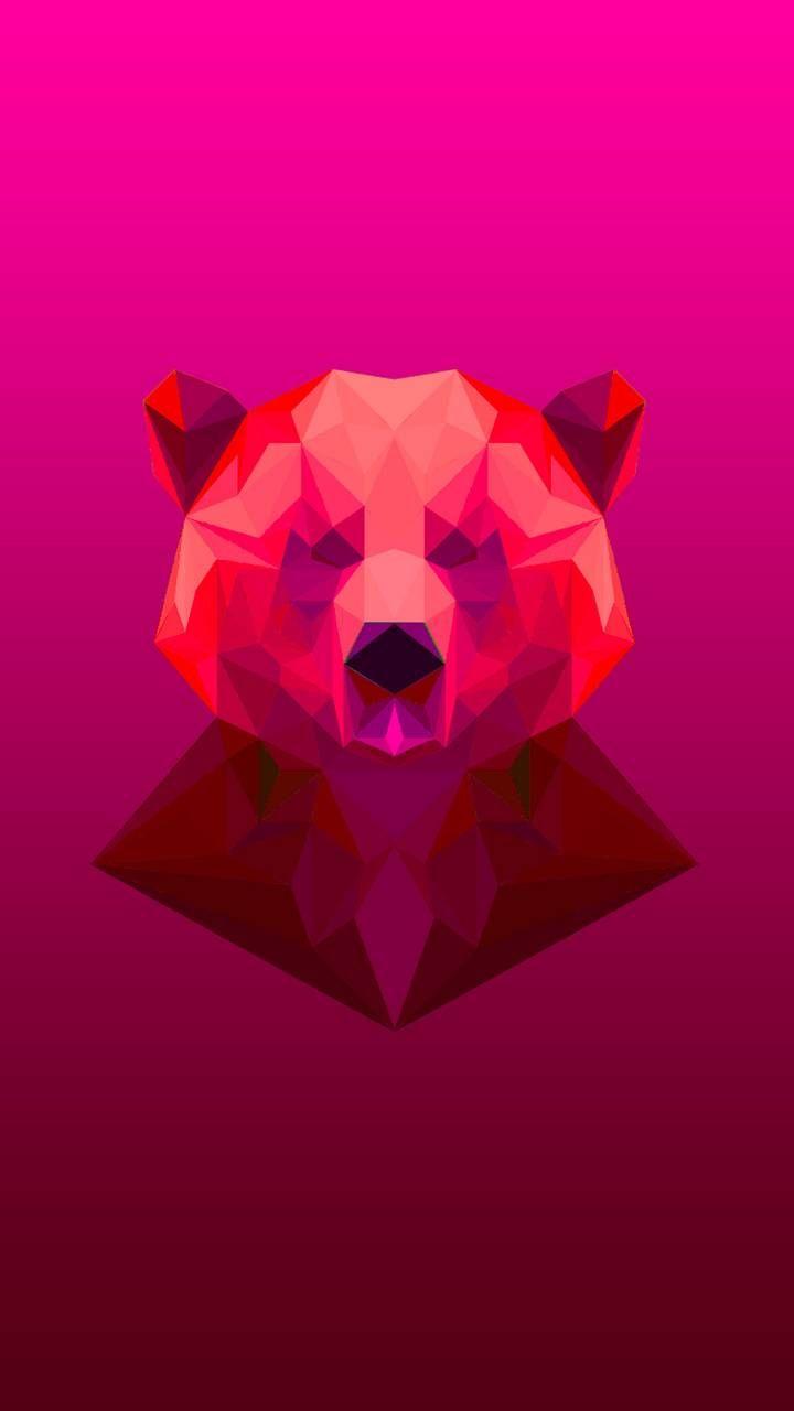 720x1280 Polygon x Bear wallpaper