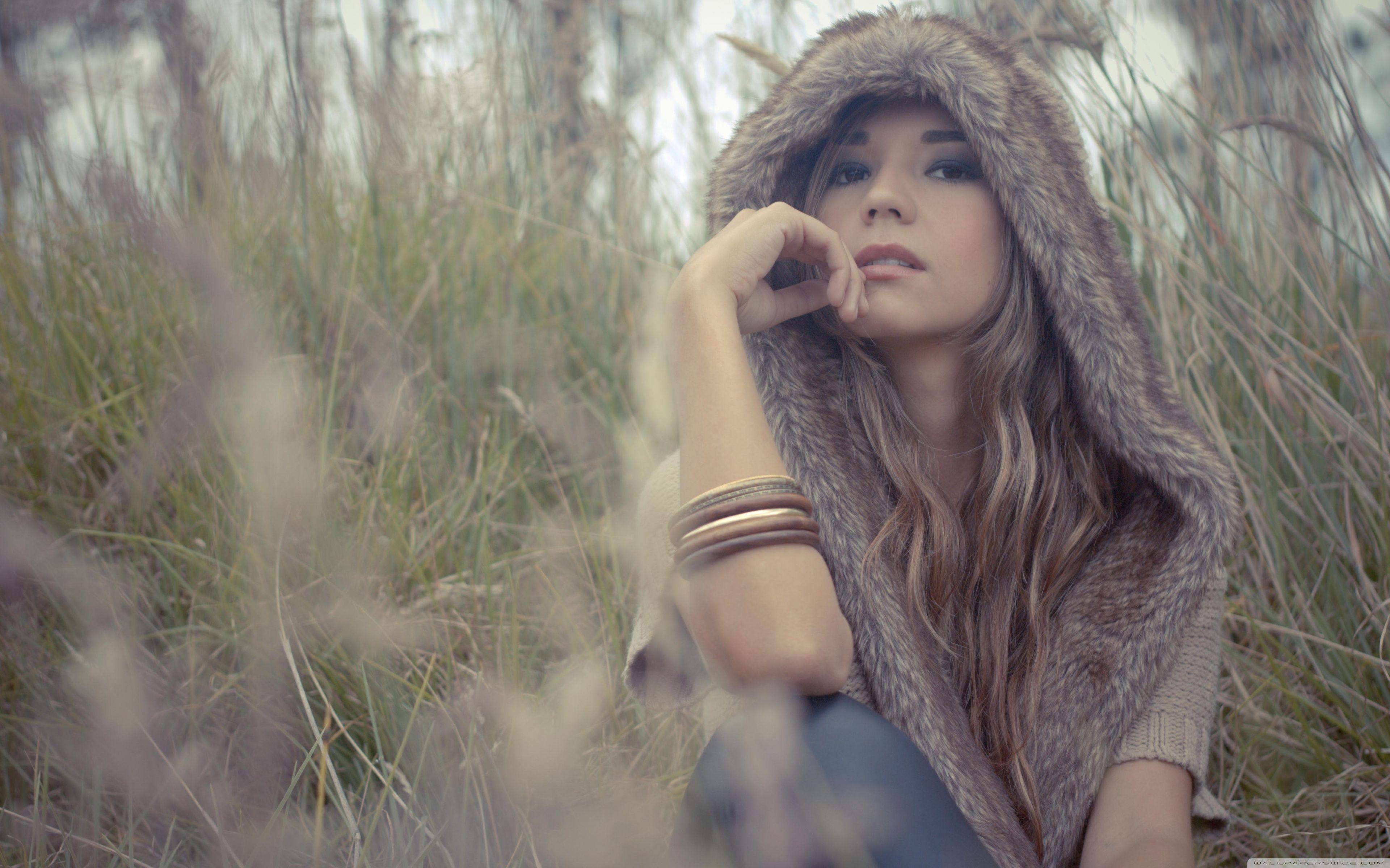 3840x2400 Girl And Wild Wallpaper