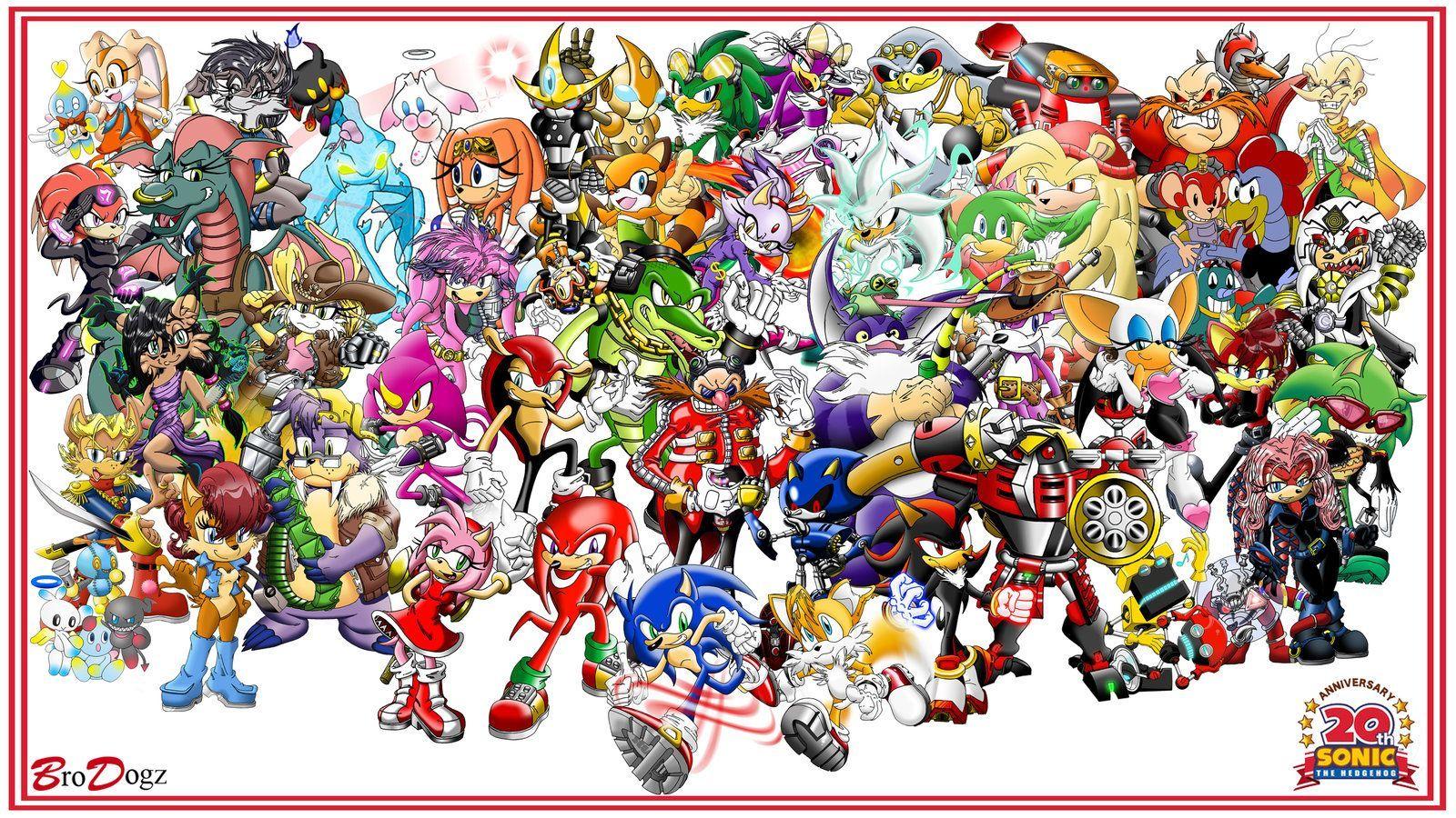 1600x900 Sonic Characters Wallpaper