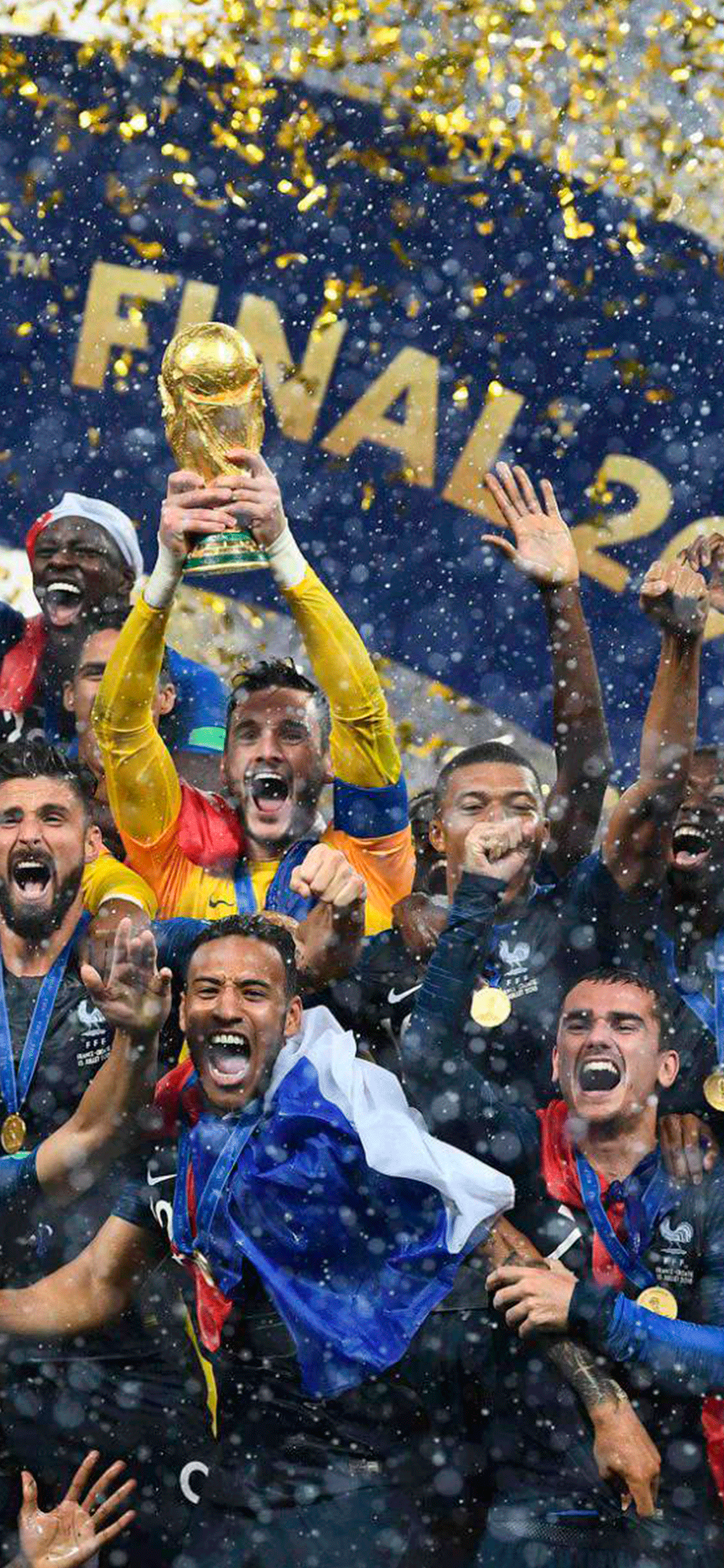 1125x2436 France World Cup Wallpaper