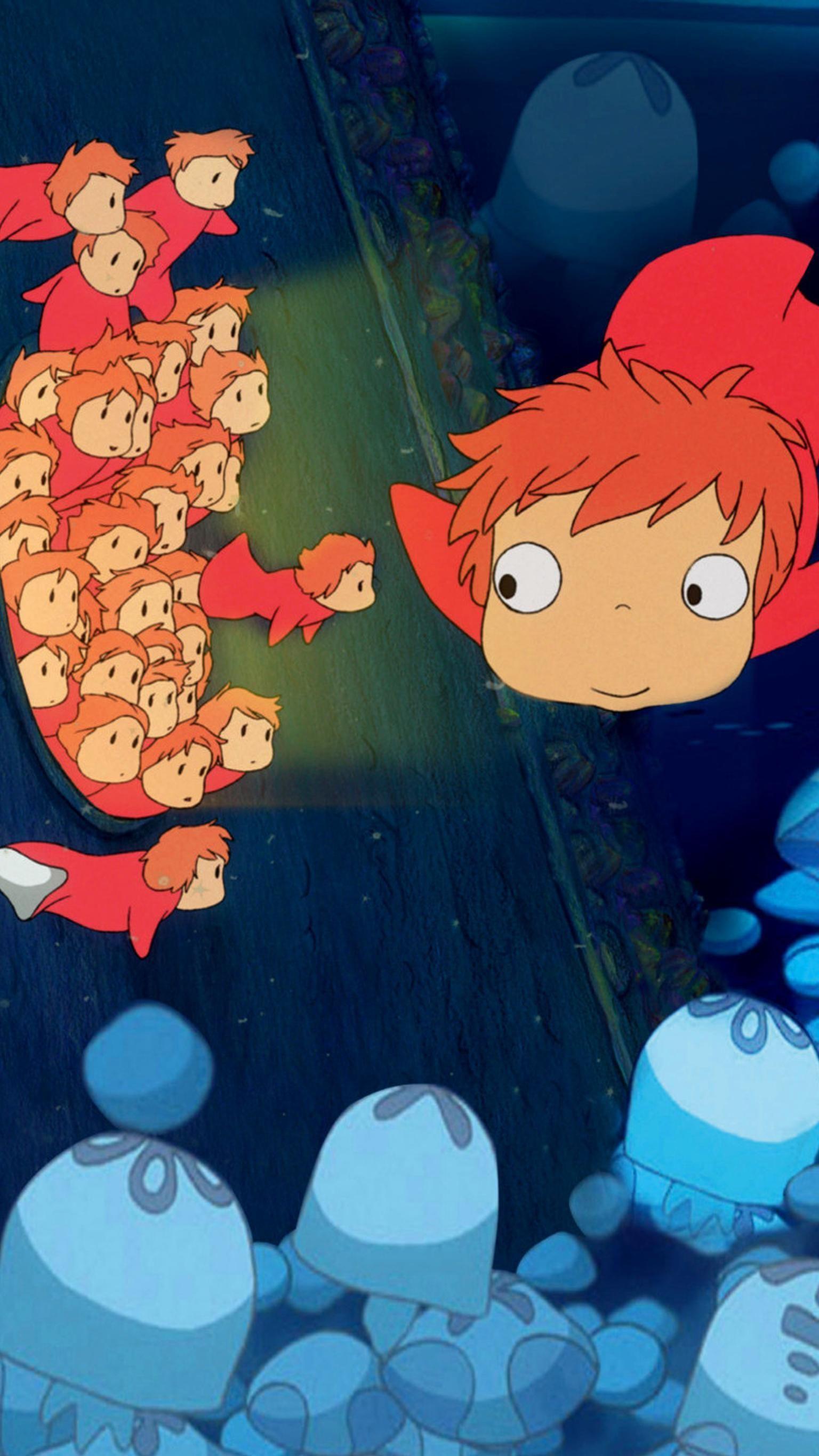 1536x2732 Ponyo (2008) Phone Wallpaper. Moviemania. Ponyo, Studio ghibli movies, Studio ghibli characters
