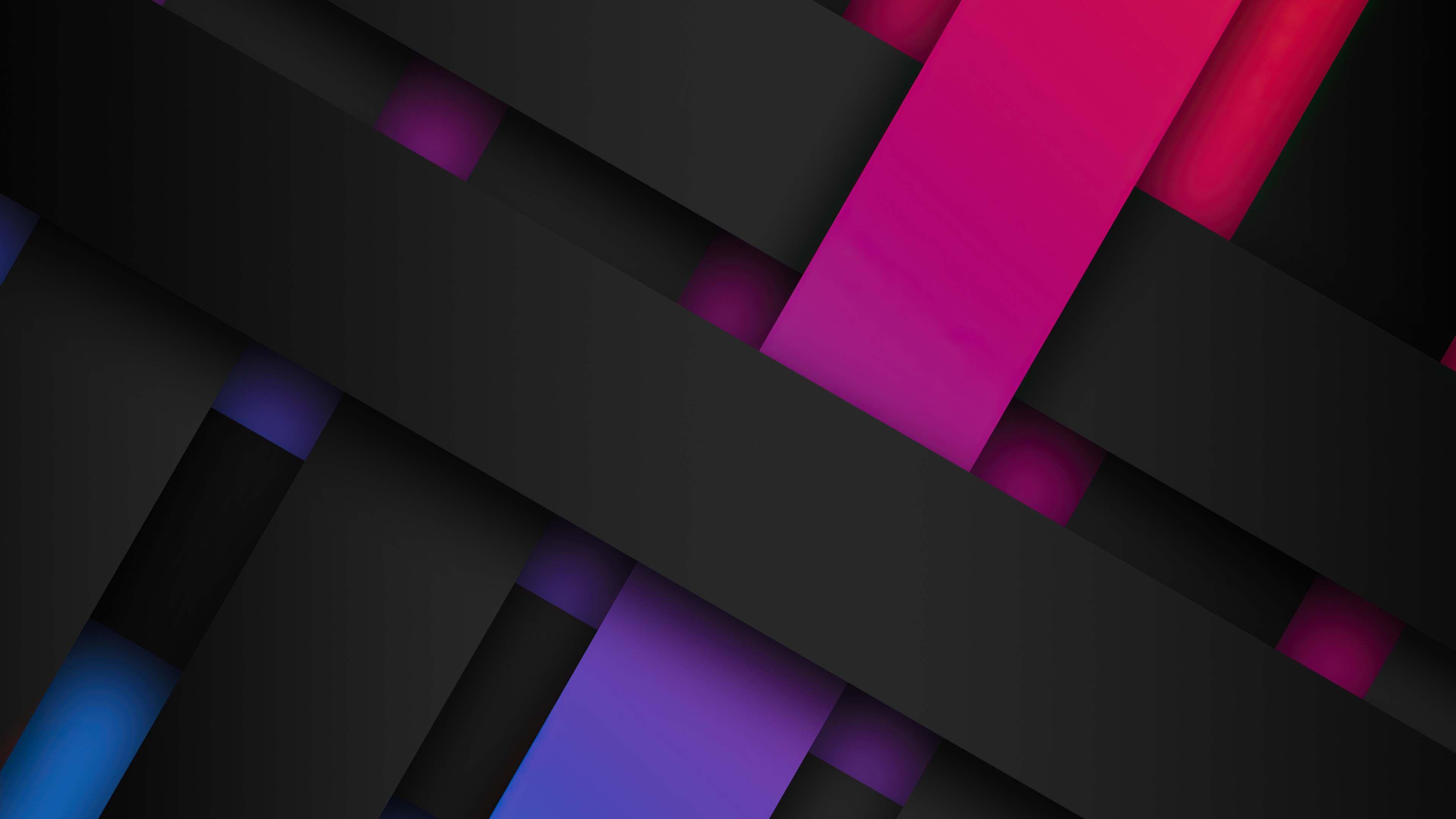 3840x2160 Pink Purple Black Lines 4K HD Abstract