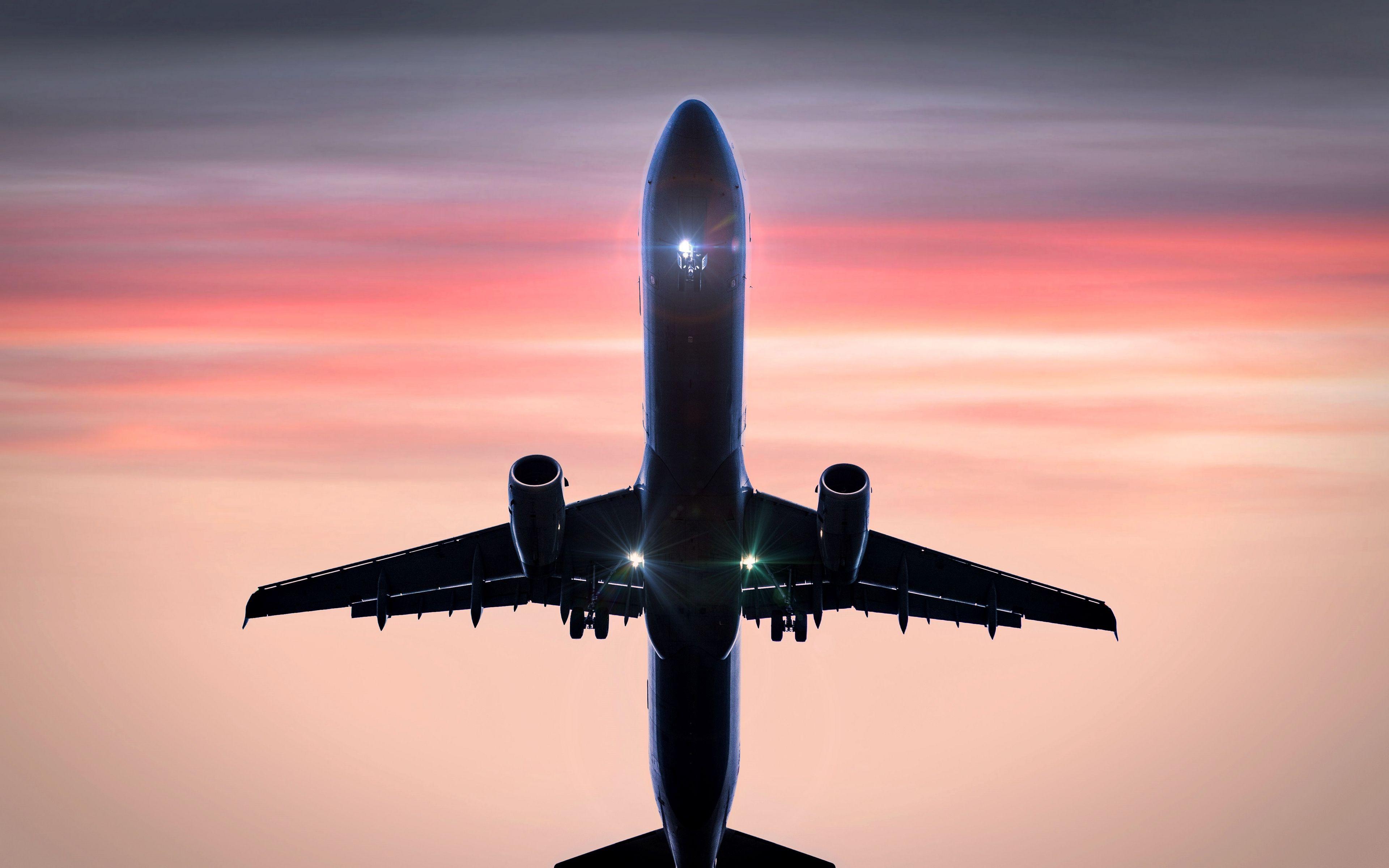 3840x2400 Download Wallpaper 3840x2400 plane flight takeoff sky clouds wallpaper, background 4K Ultra HD 16:10