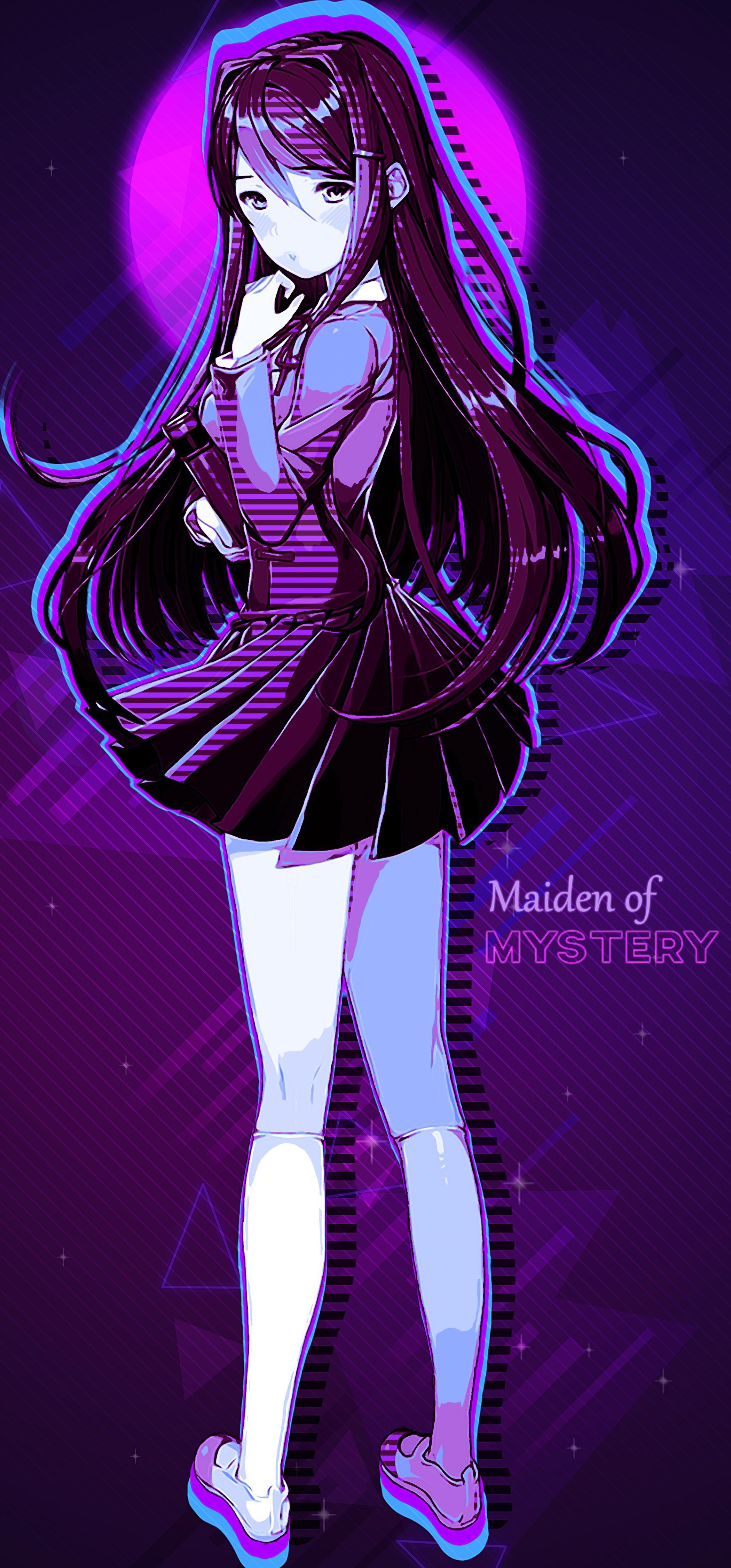 2100x4500 the maiden of mystery (80s yuri wallpaper)