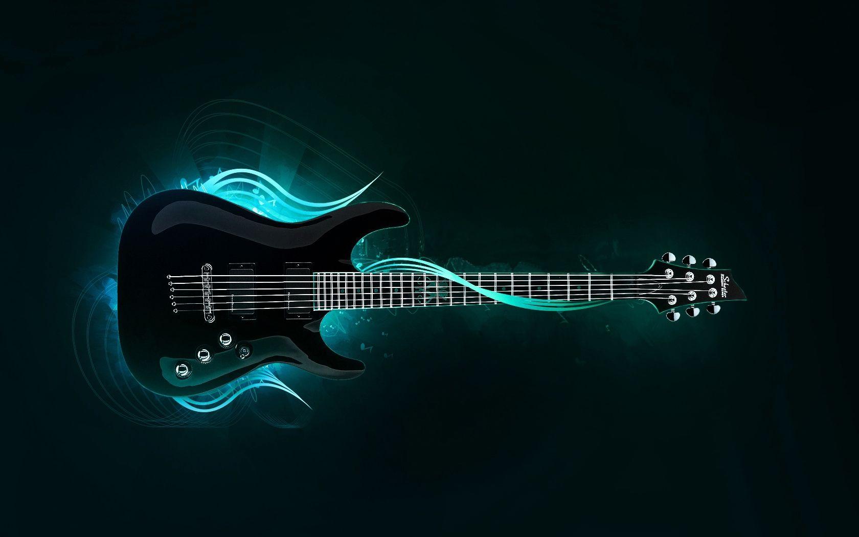 1680x1050 Download Wallpaper, Download blue music neon lamp rock guitars 1680x1050 wallpaper Wallpaper –Free Wallpaper Download