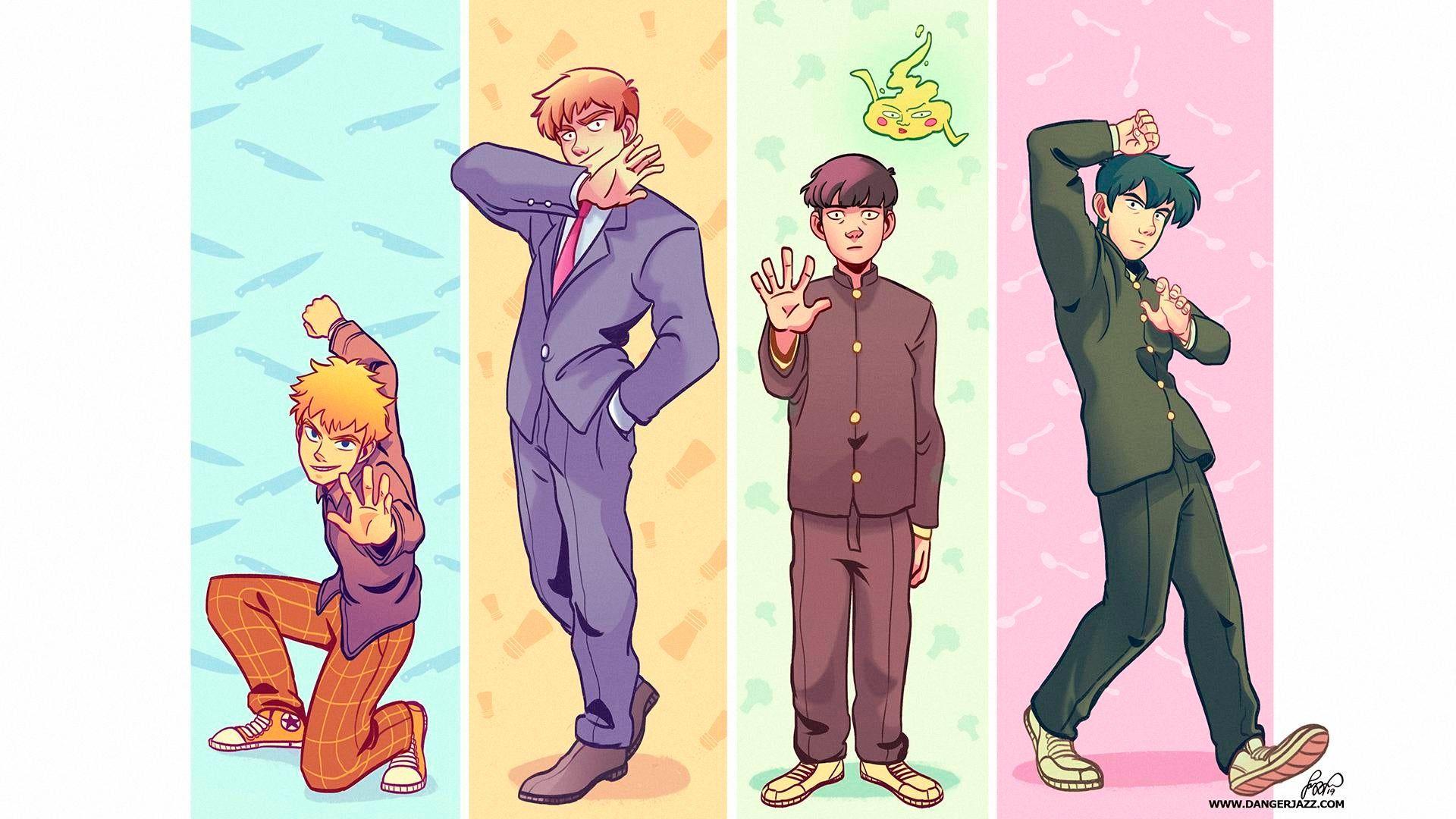 1920x1080 Made a Mob Psycho free desktop wallpaper + some free phone wallpaper as well