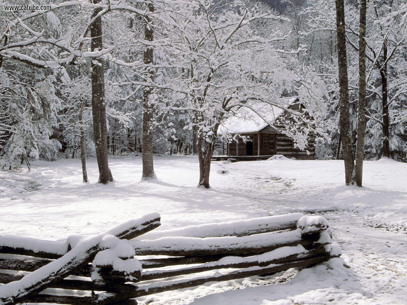 1600x1200 Winter Smoky Mountain Wallpaper