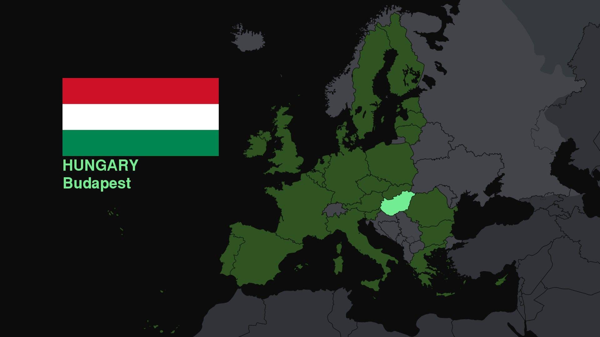 1920x1080 Hungary, Map, Flag, Europe Wallpaper HD / Desktop and Mobile Background