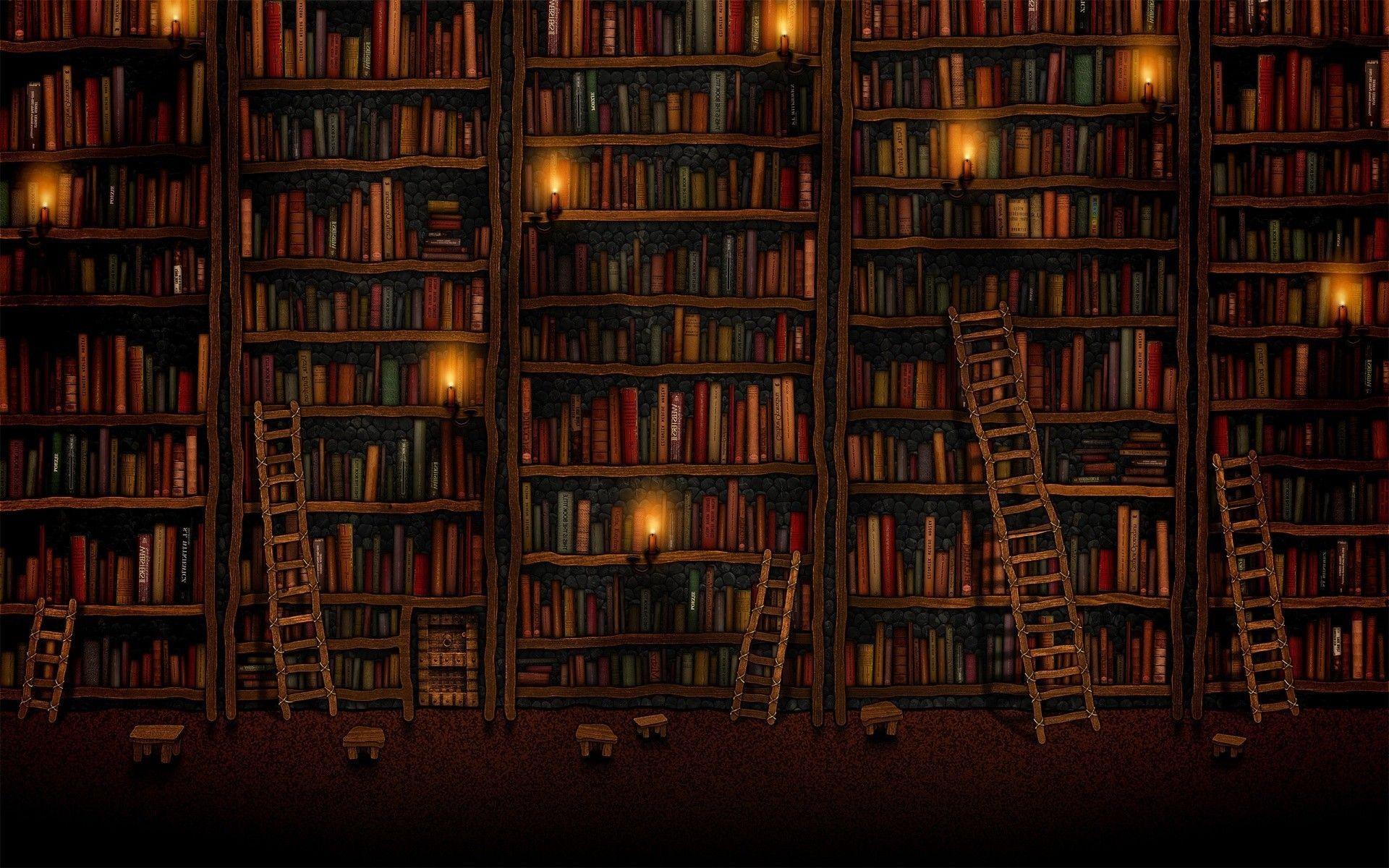 1920x1200 Free Download Library Wallpaper