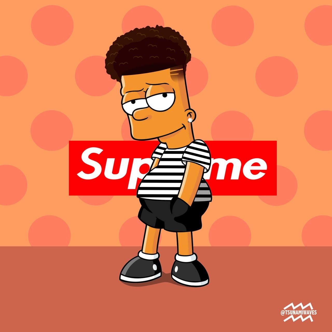1280x1280 Black Bart Simpson Wallpaper