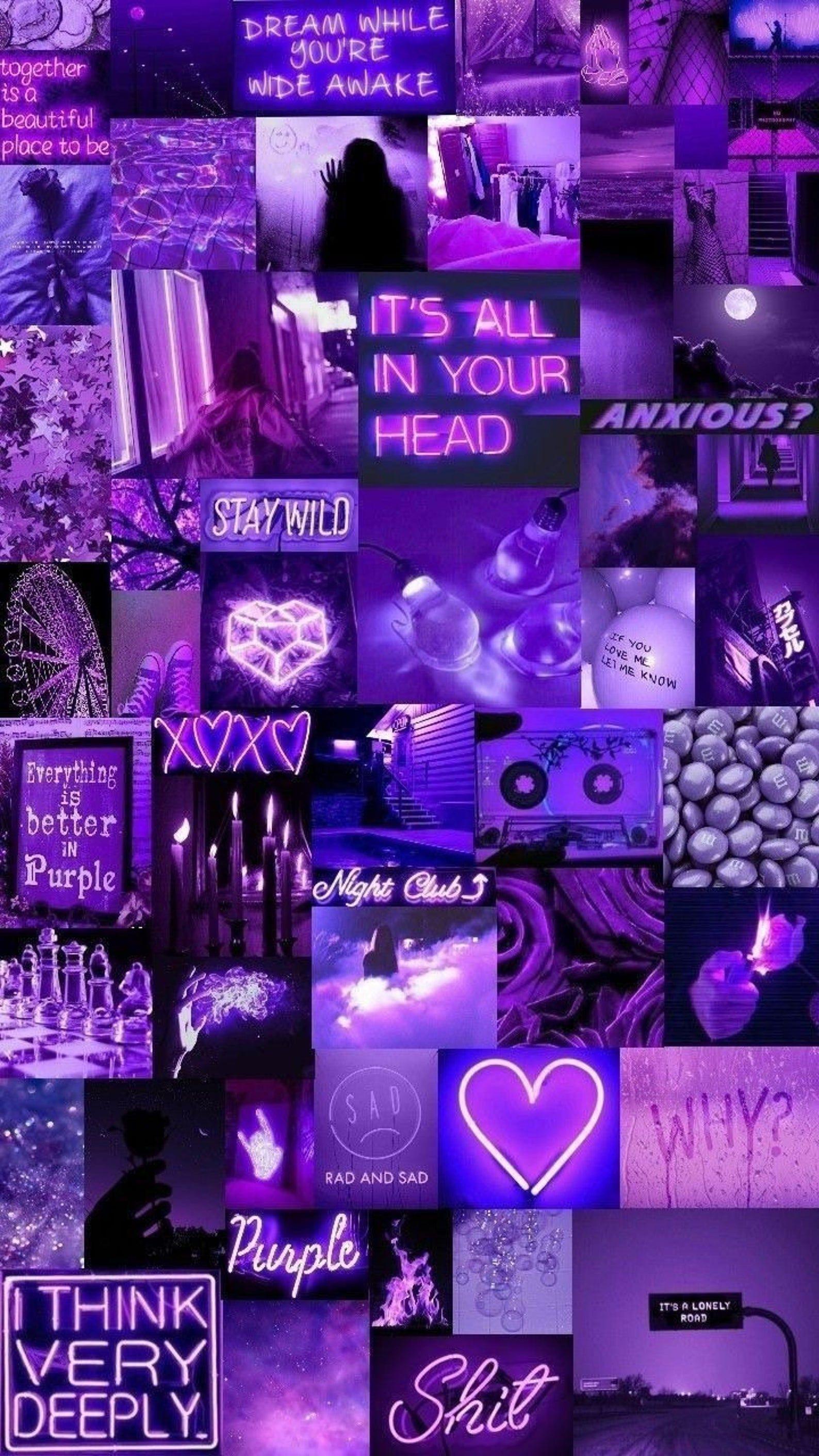 purple collage wallpaper desktop, purple aesthetic, wallpaper, desktop  purple, collage wal…