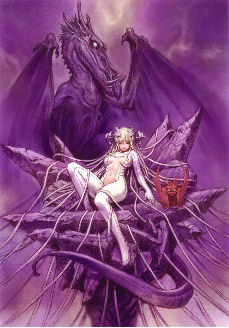 800x1145 Woman and Dragon Wallpaper