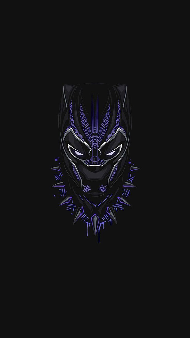 736x1308 wallpaper #minimal #panther #iphone #purple #blackBlack Panther Purple Minimal iPhone Wallpaper - Schwarzer panther, Avengers hintergrundbild, Panther