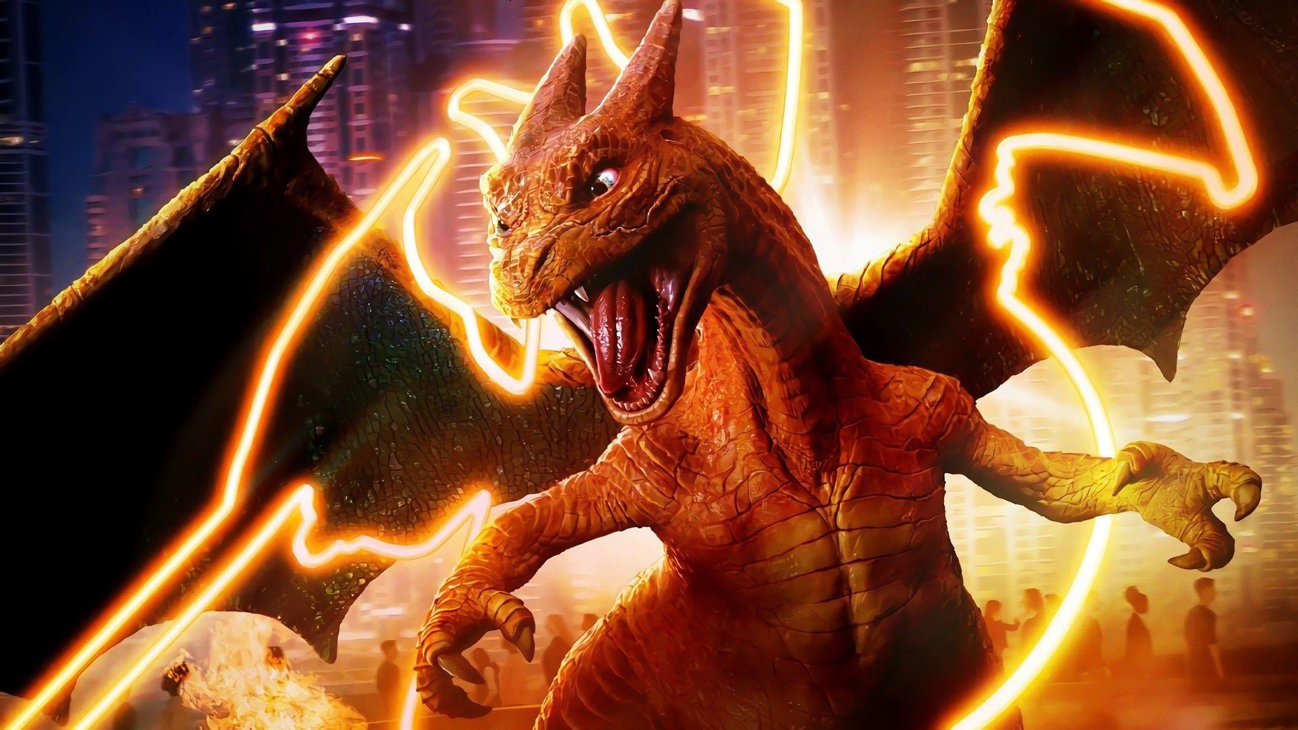 2560x1440 Charizard Pokemon: Detective Pikachu 4K Wallpaper