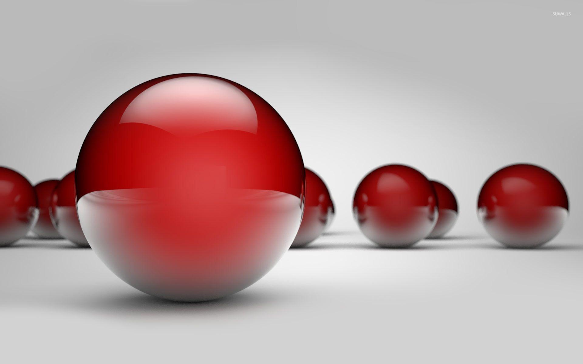 1920x1200 Shiny red spheres wallpaper wallpaper