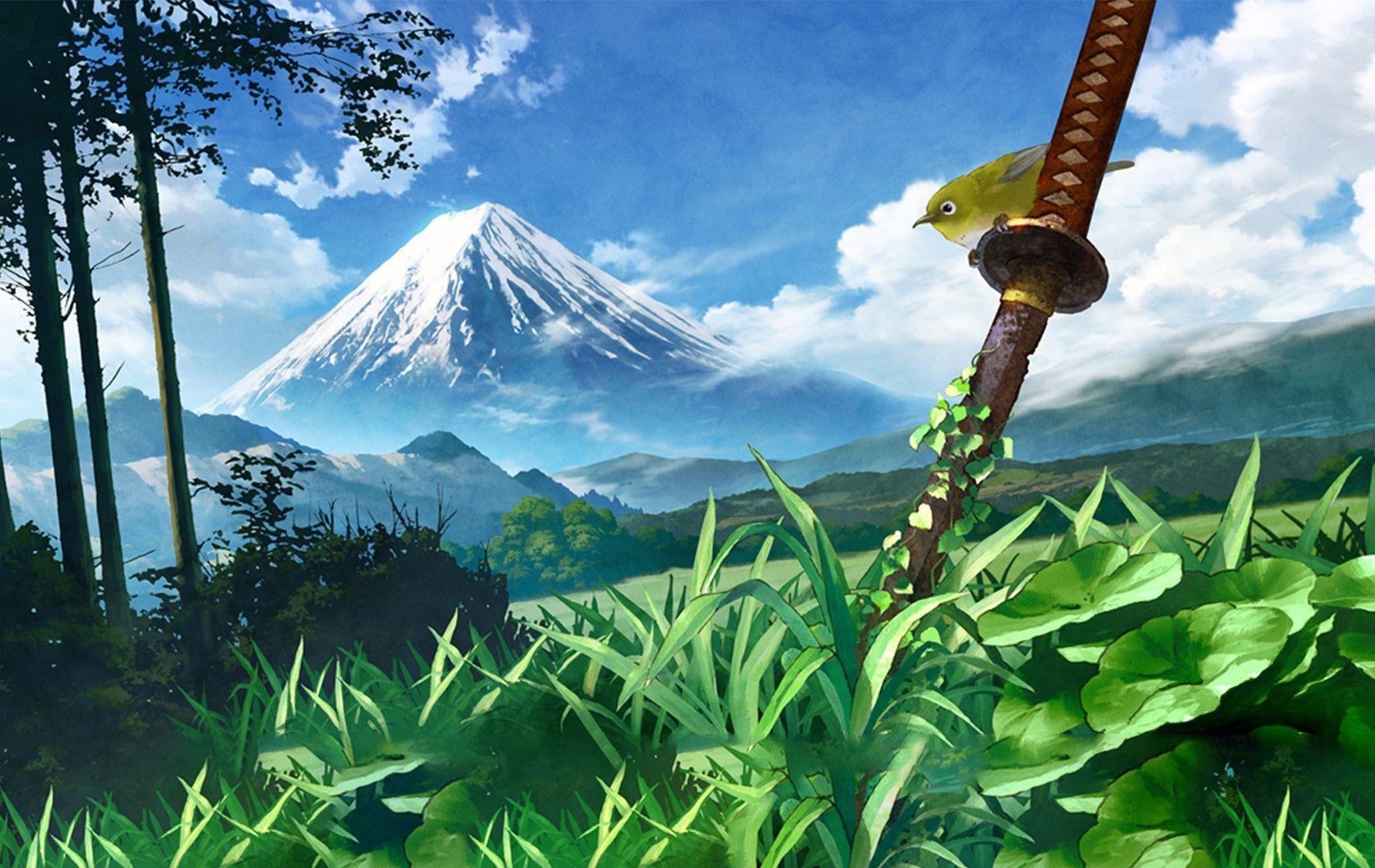 1900x1200 Cool Anime Landscape Computer Background .