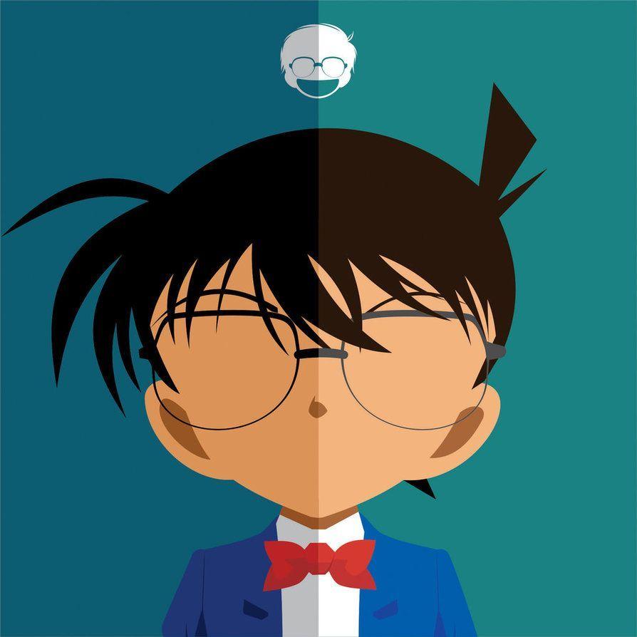 894x894 Detective Conan Flat Design By Wiku Art. Detective Conan Wallpaper, Detective Conan, Anime