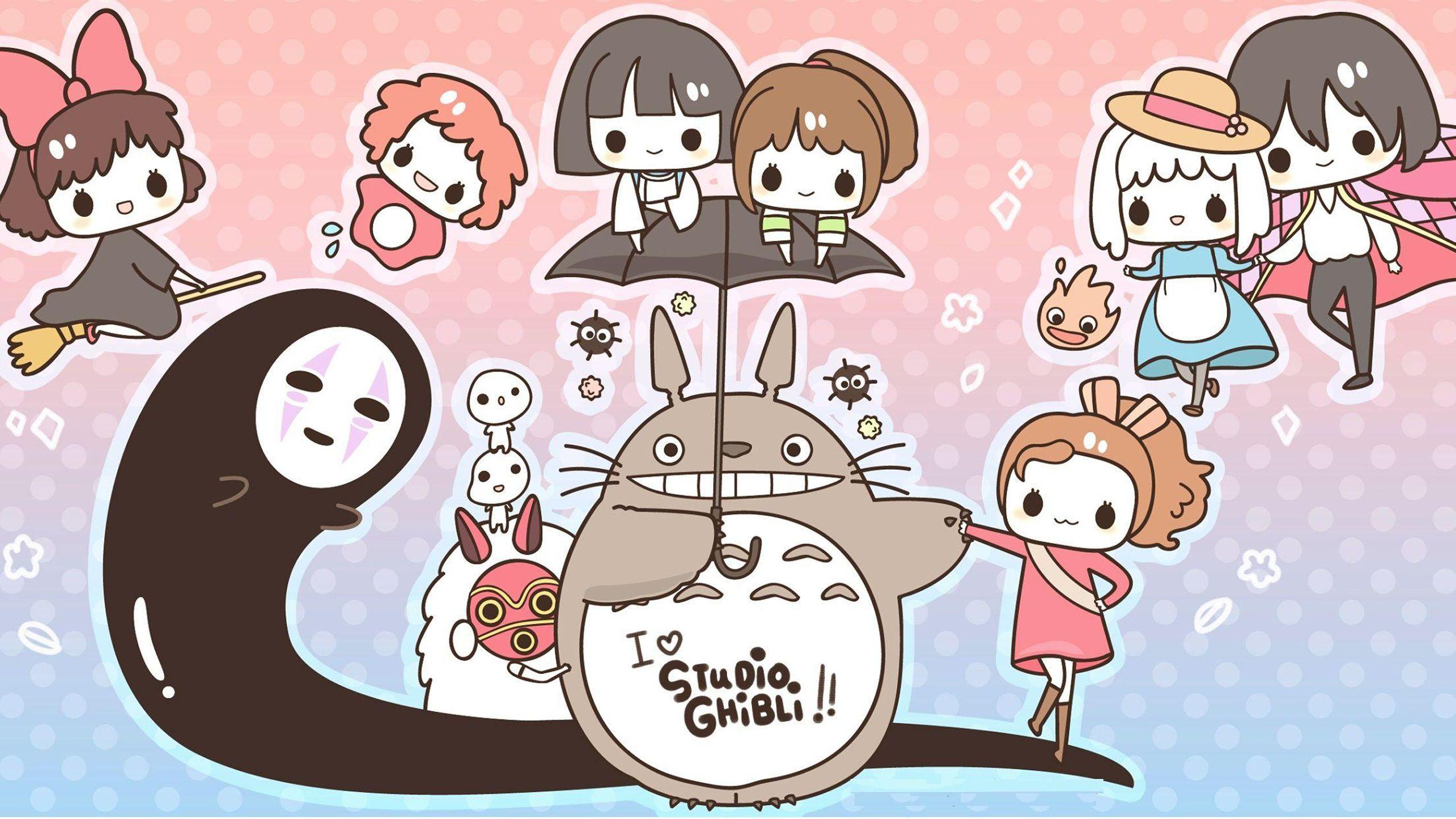 2560x1440 Studio Ghibli HD Kawaii Wallpaper