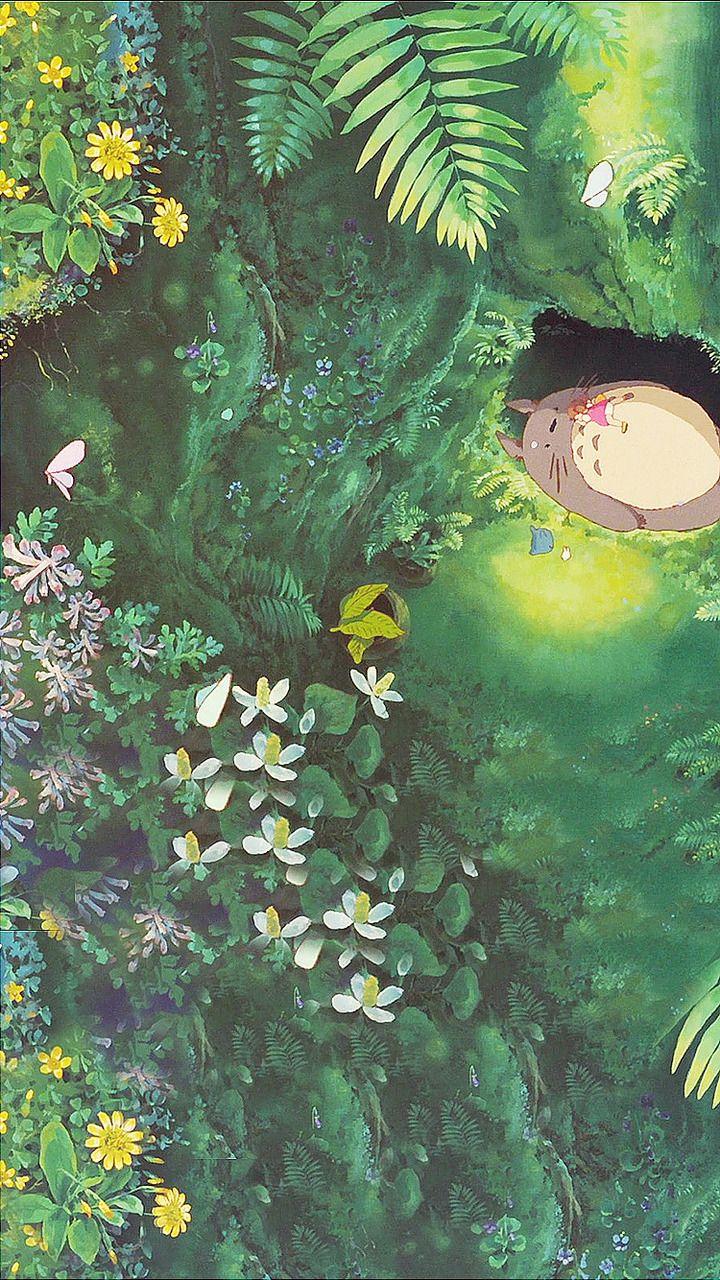 720x1280 Anime, Background, Cute Ghibli Flowers