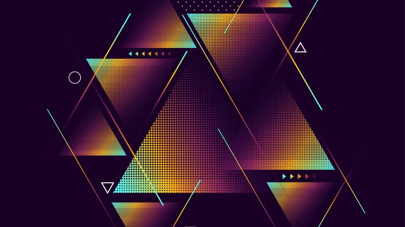 1366x768 Download 1366x768 wallpaper geometry, triangles, minimal, art, tablet, laptop, 1366x768 HD image, background, 24076