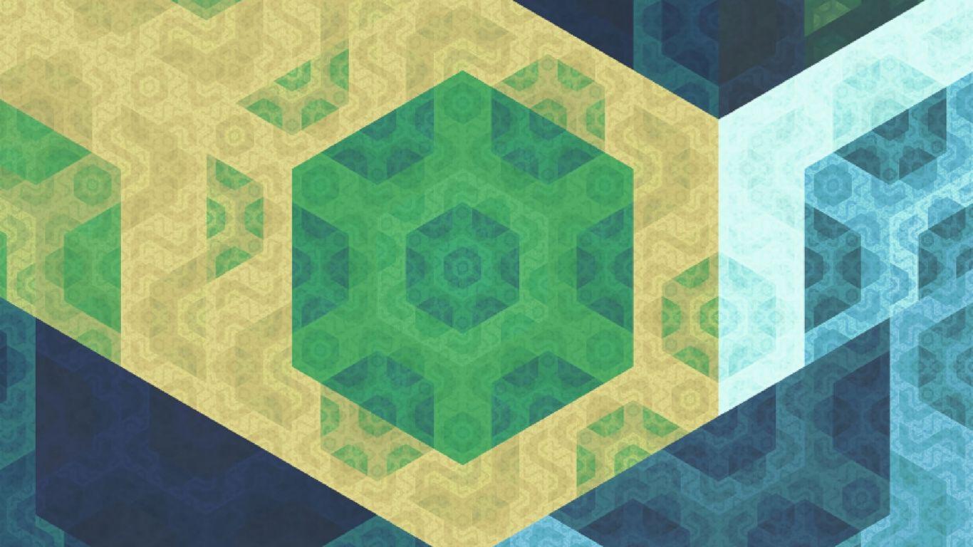 1366x768 Download Minimal, pattern, geometric, hexagons, colorful wallpaper, 1366x Tablet, laptop