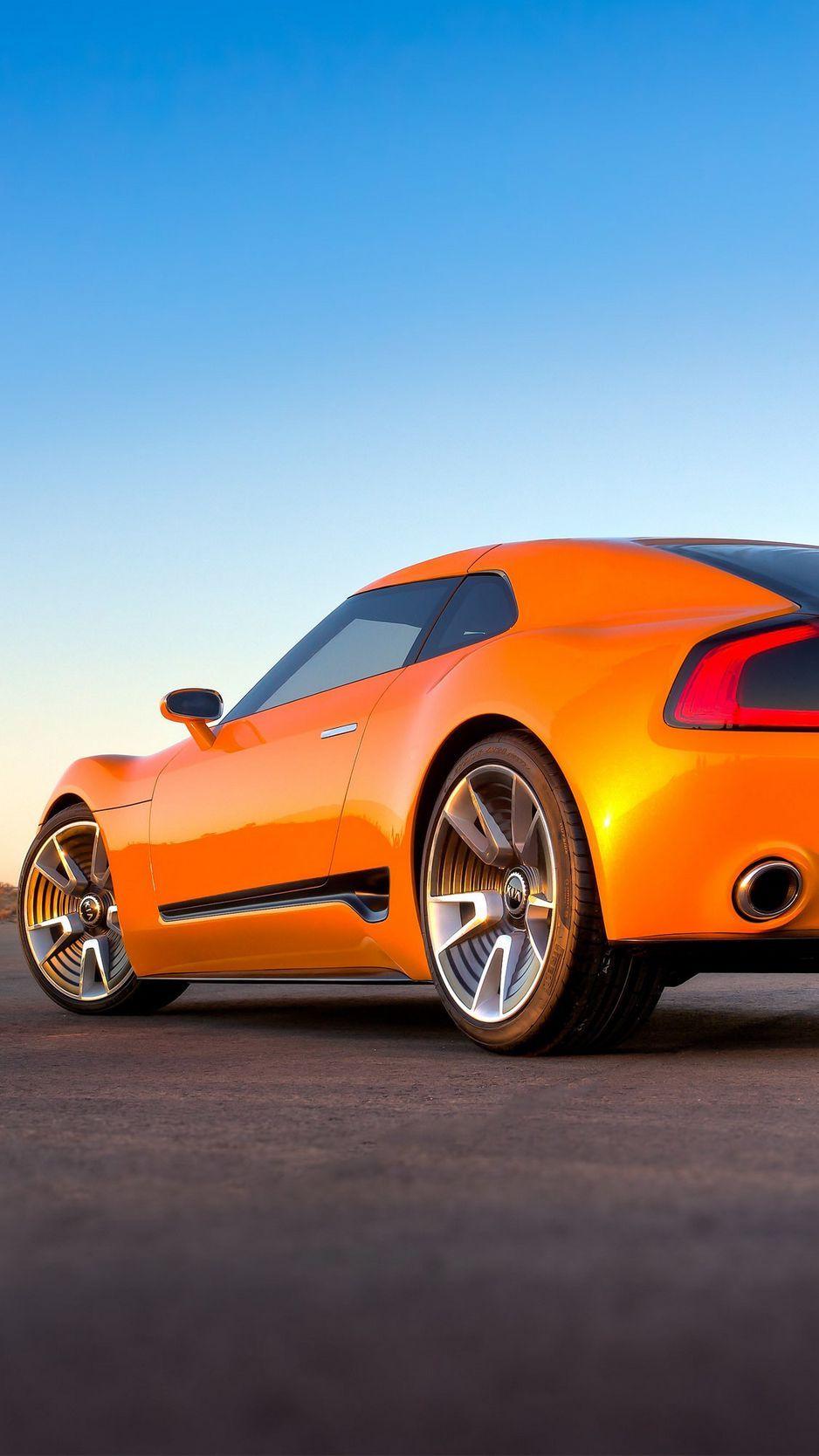 938x1668 Download Wallpaper 938x1668 Kia Gt Sports Car, Orange, Side View Iphone 8 7 6s 6 For Parallax HD Background
