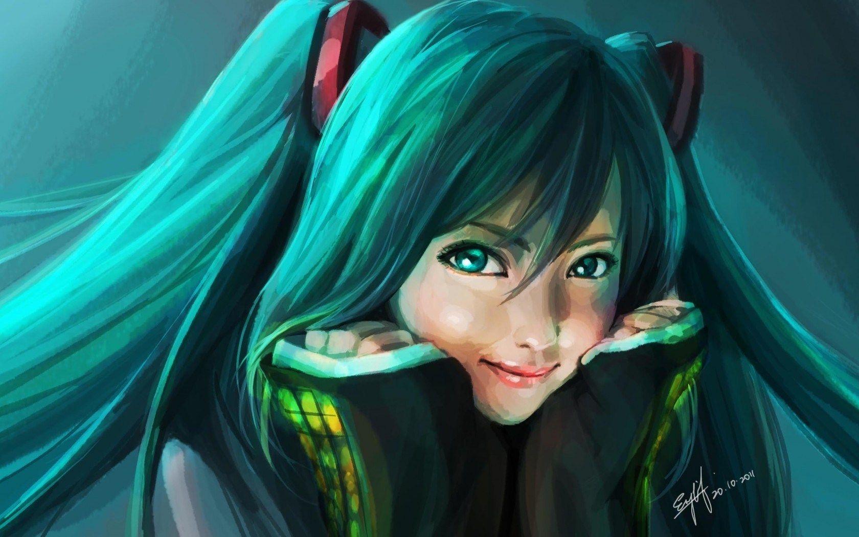 1680x1050 Hatsune Miku Wallpaper 3D