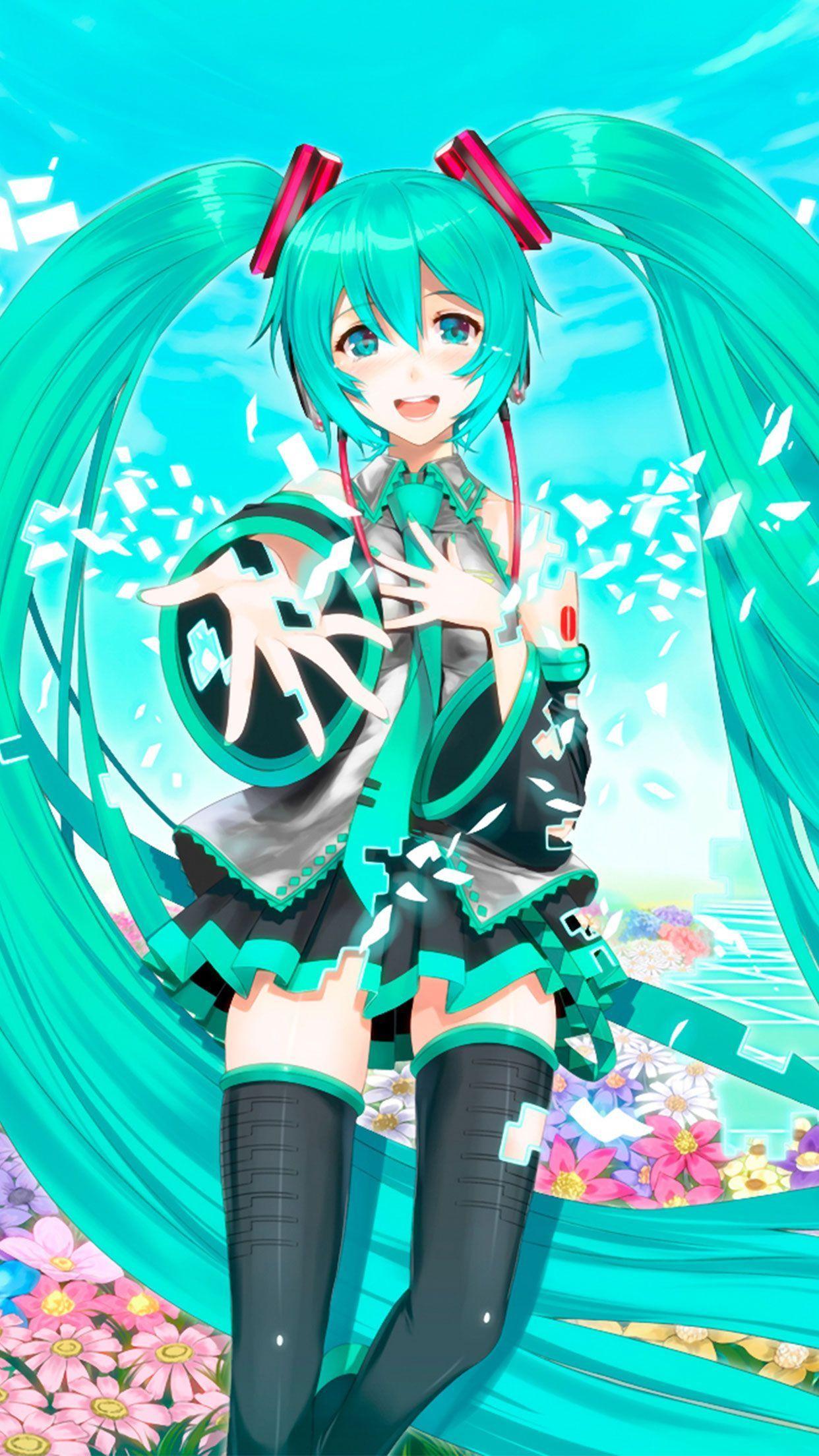 1242x2208 Miku Miku Dance Wallpaper