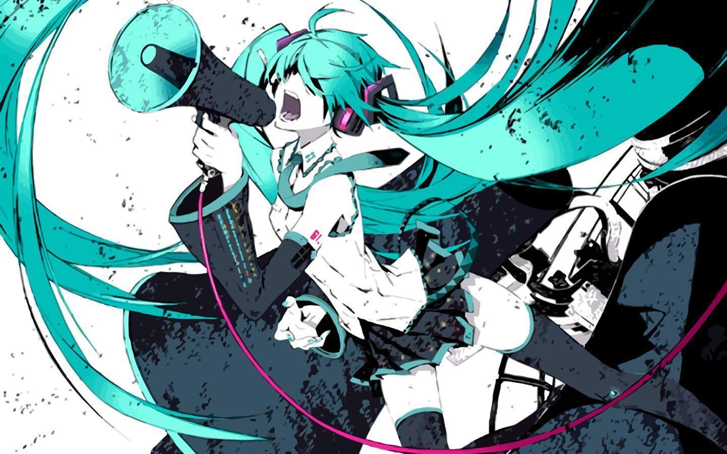 1440x900 Kawaii Hatsune Miku HD Desktop Wallpaper. Hatsune miku, Anime wallpaper, Hatsune