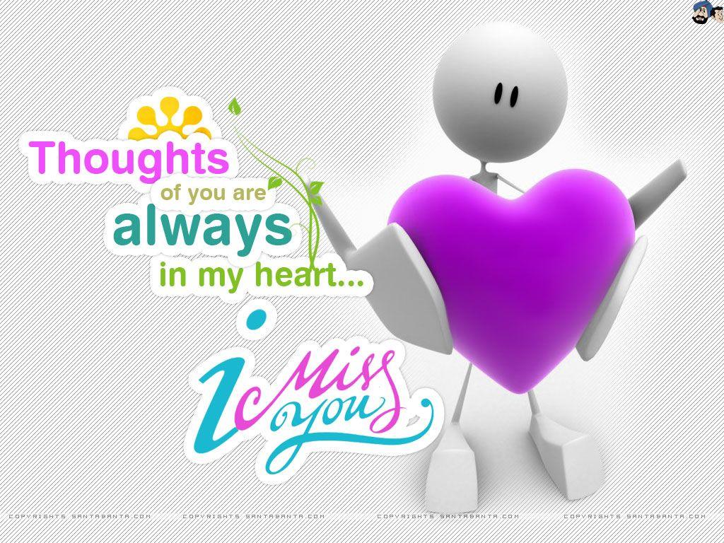 1024x768 I Miss You Wallpaper