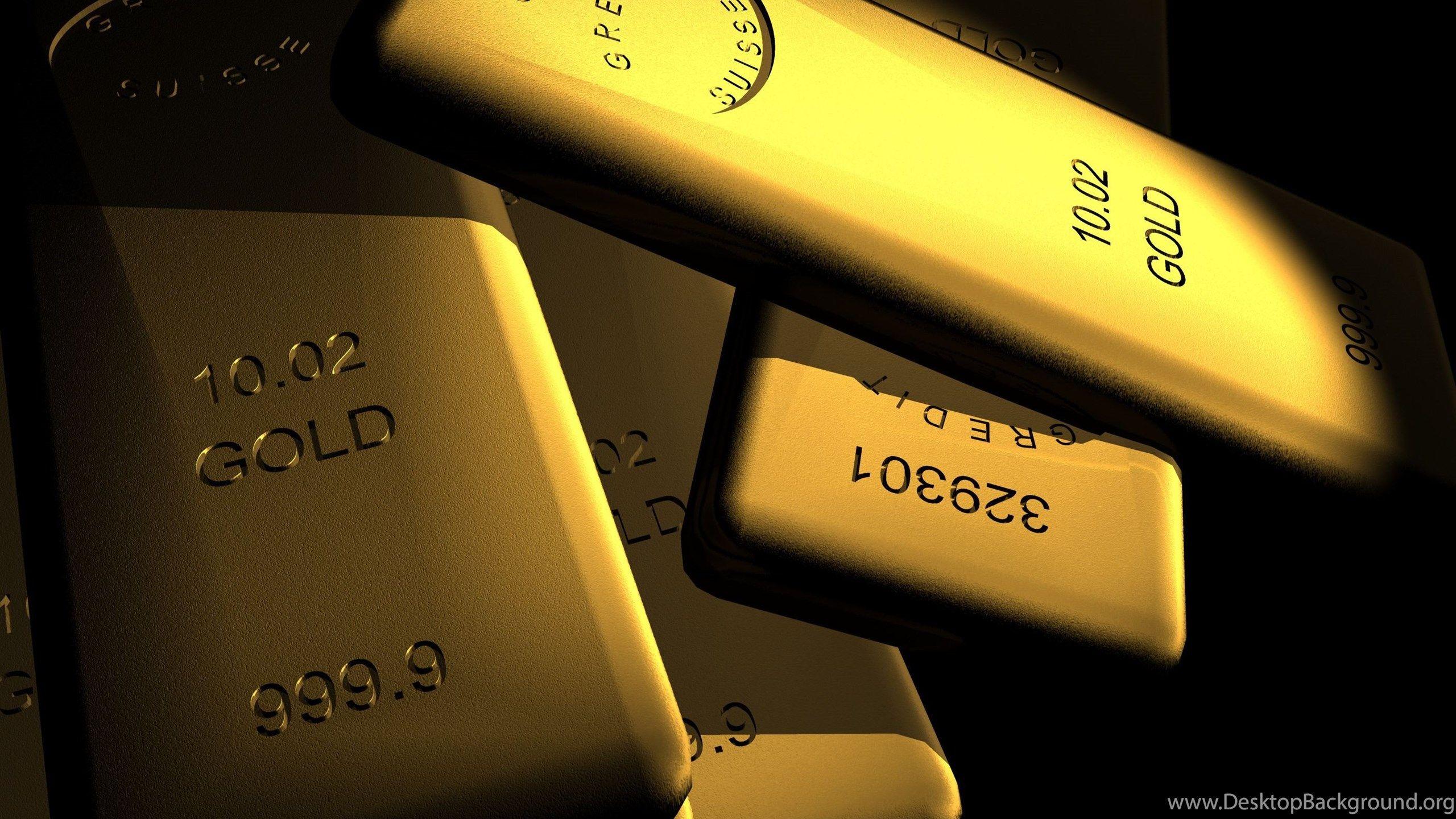 2560x1440 Gold Bullion Black Wallpaper Desktop Background